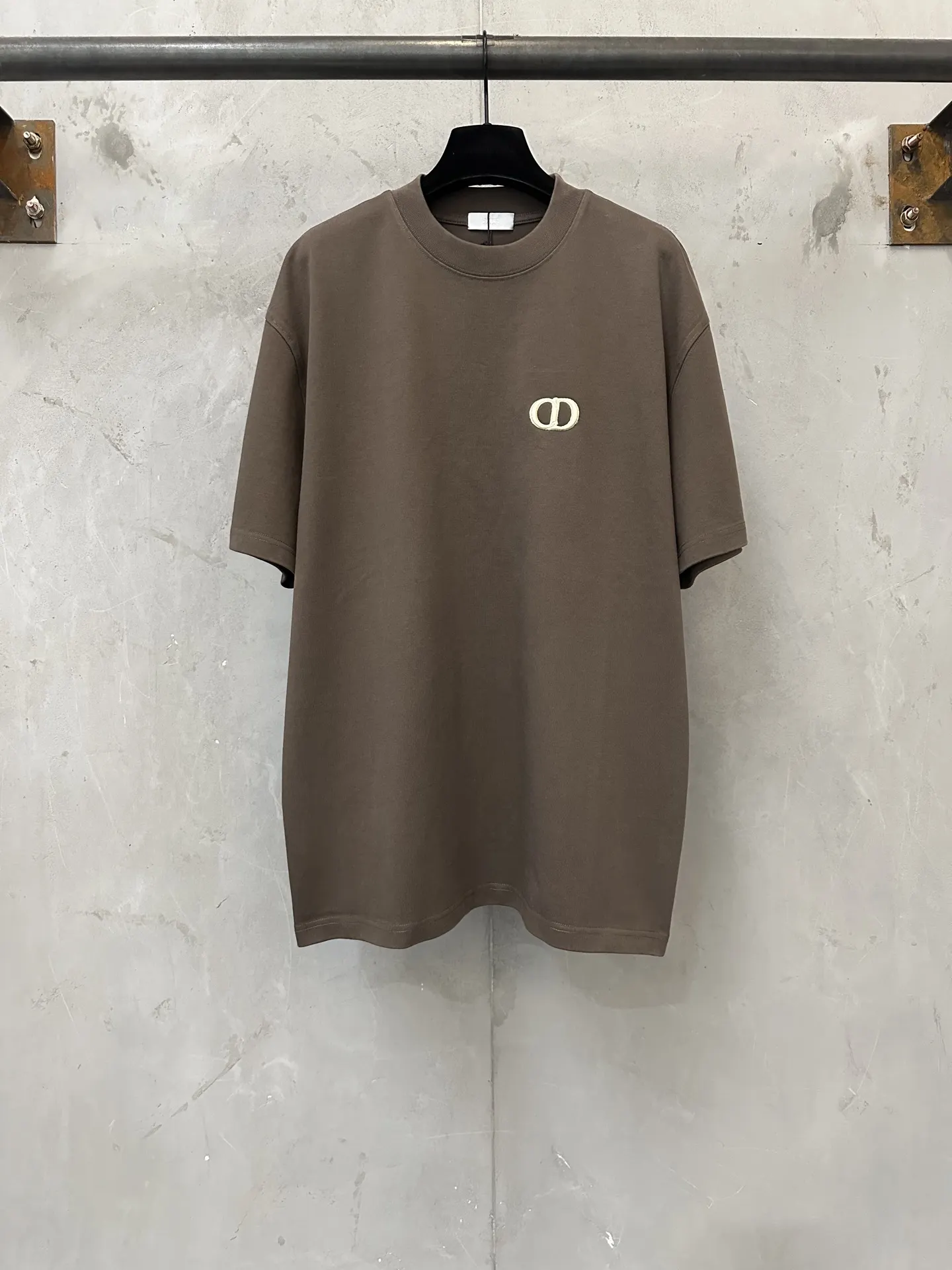 CD Icon Embroidered Heavyweight Cotton T-Shirt D21023564