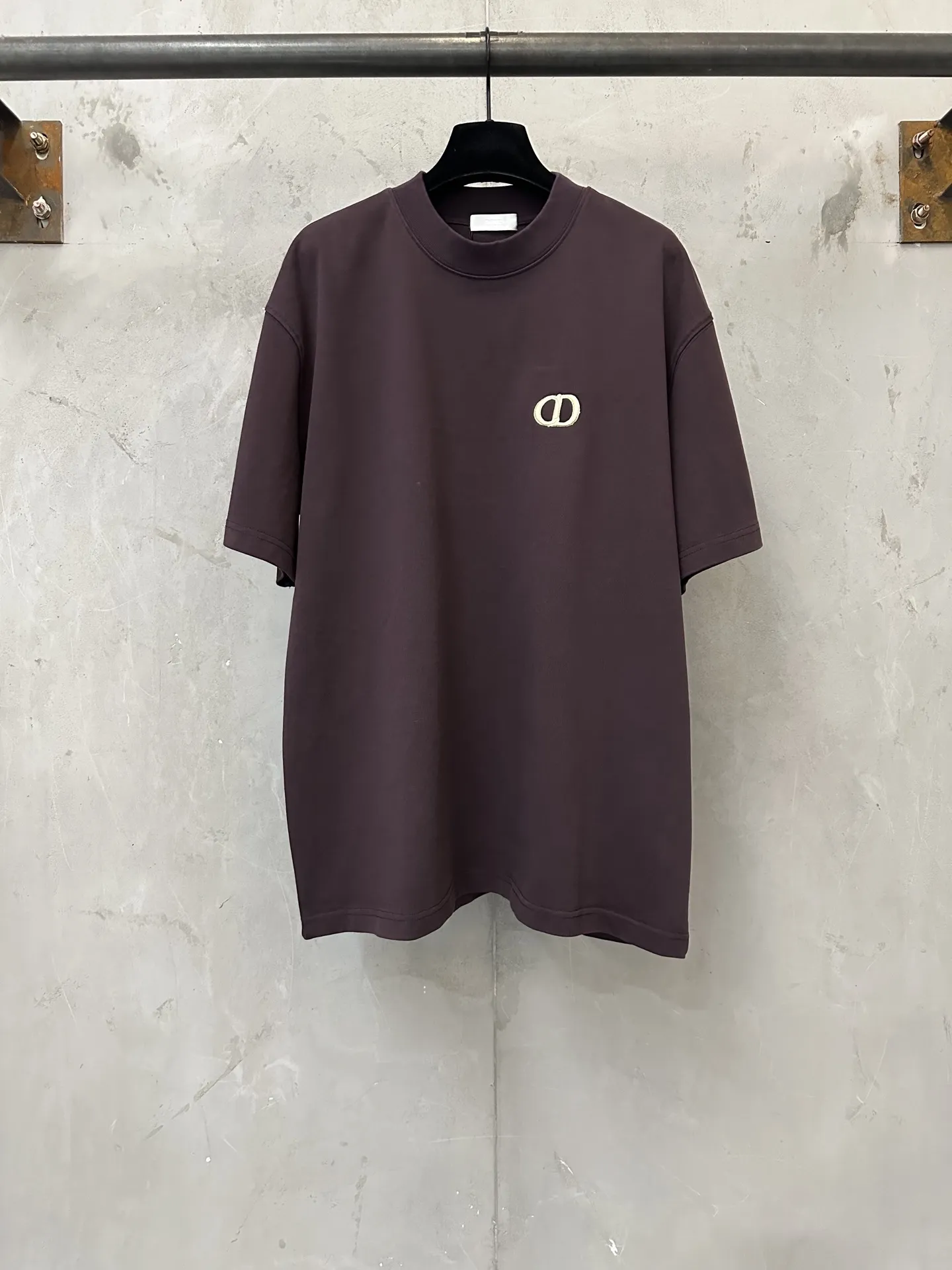 CD Icon Embroidered Heavyweight Cotton T-Shirt D21023561