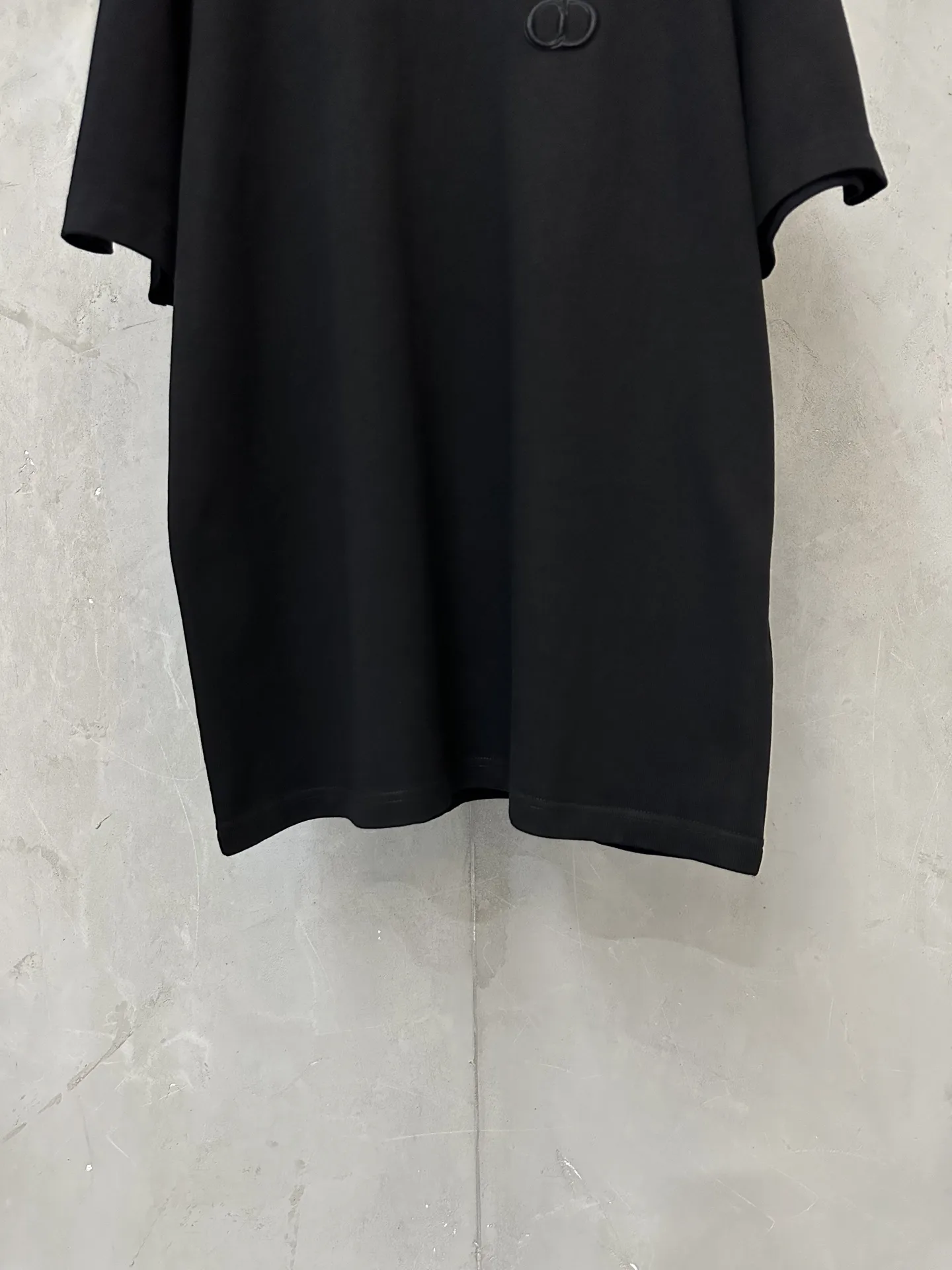 CD Logo Embroidered Heavyweight Cotton T-Shirt D21023559 — view 4