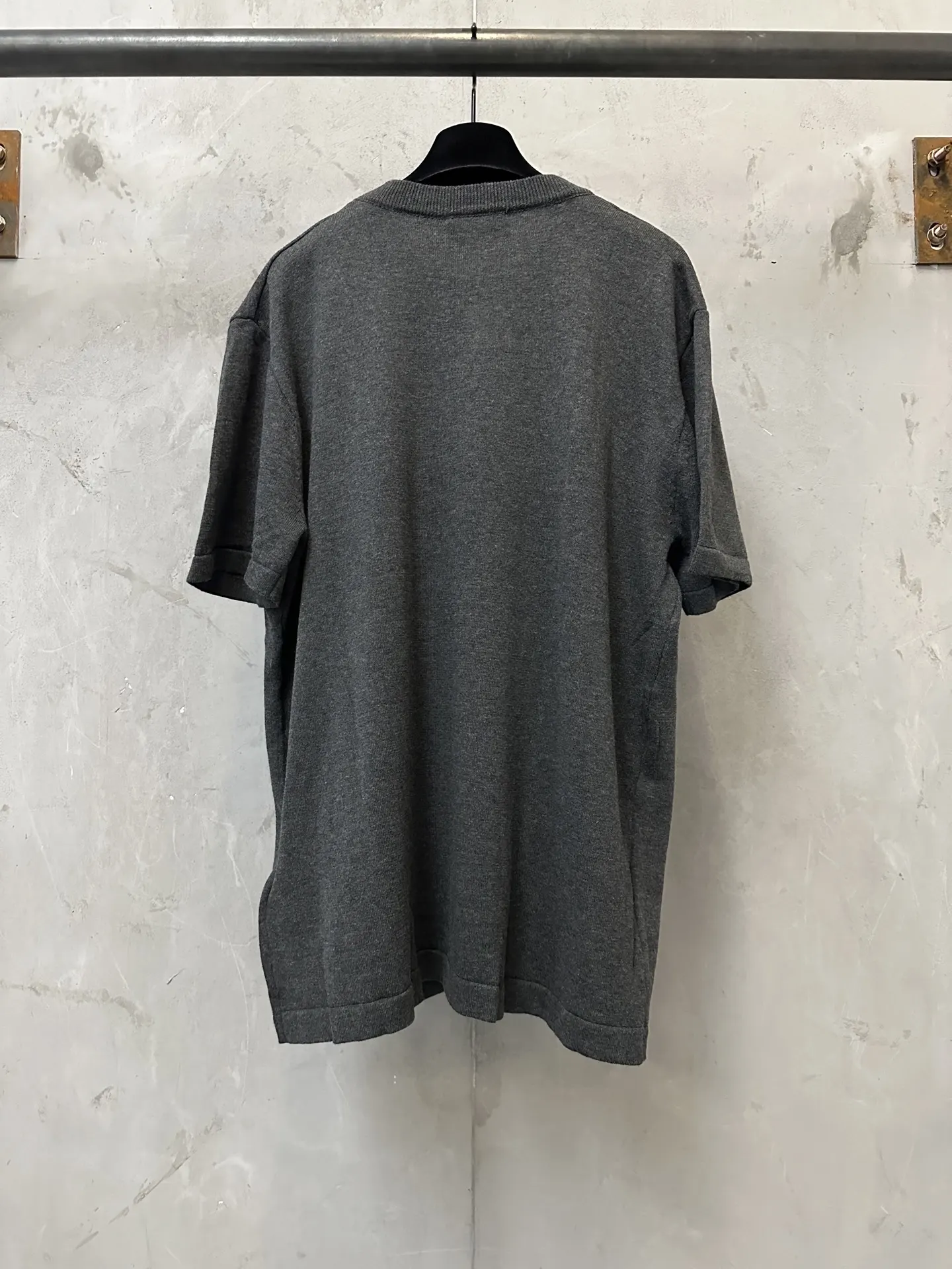 Logo-Jacquard Silk and Cotton-Blend Knit T-Shirt D21011581 — view 2