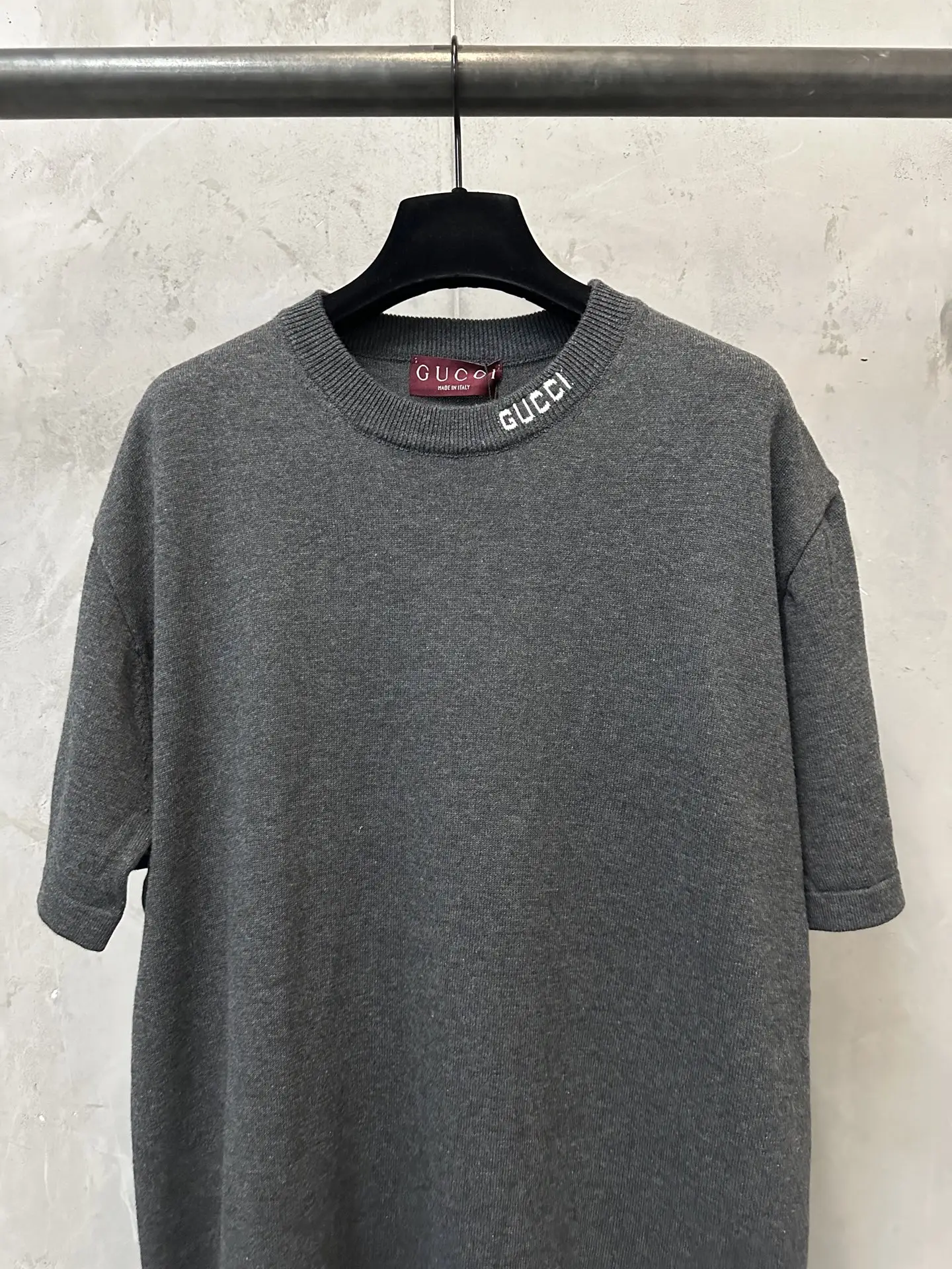 Logo-Jacquard Silk and Cotton-Blend Knit T-Shirt D21011581 — view 3