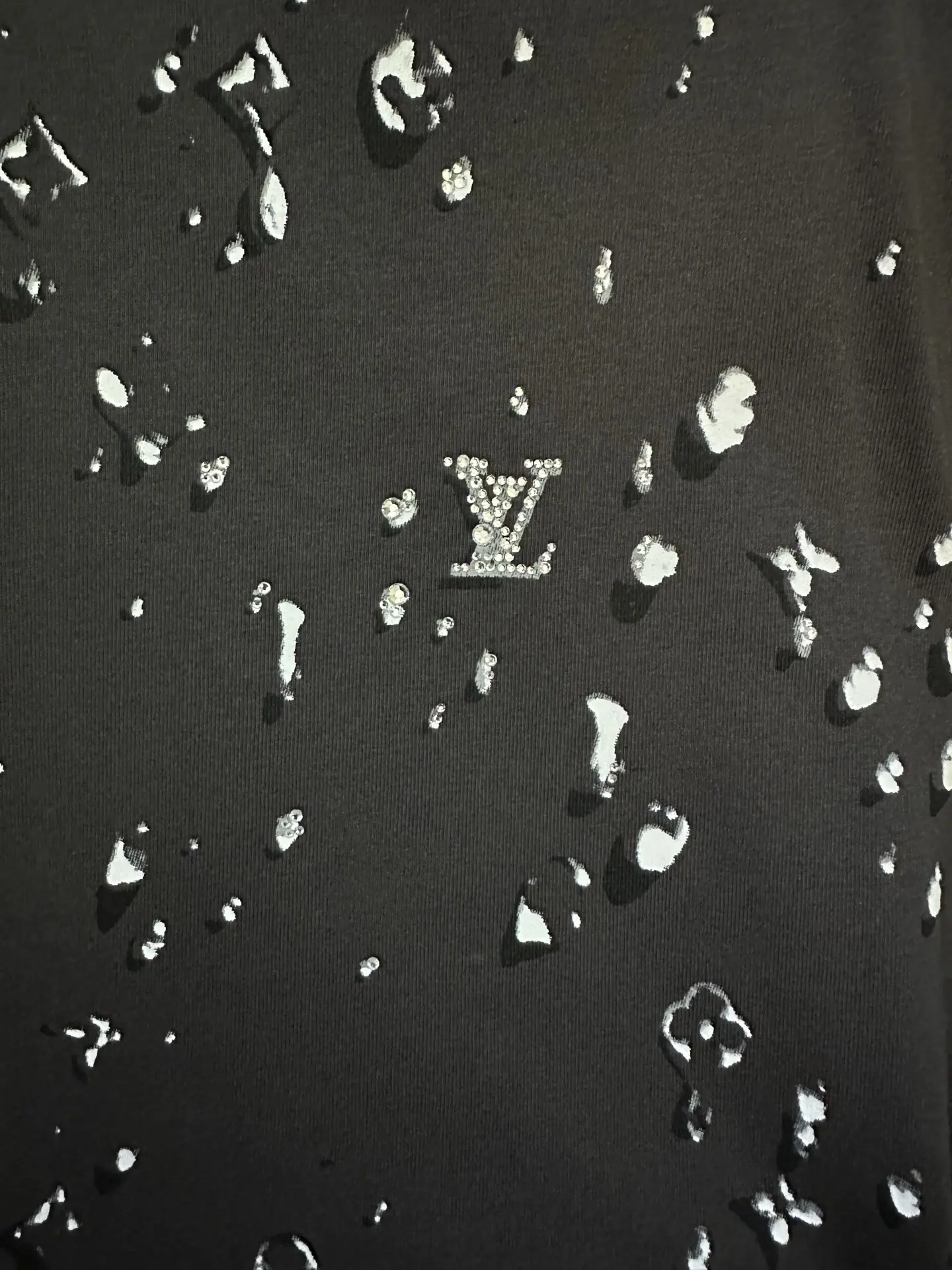 Monogram Paint Splatter Embellished T-Shirt D21011908 — view 8