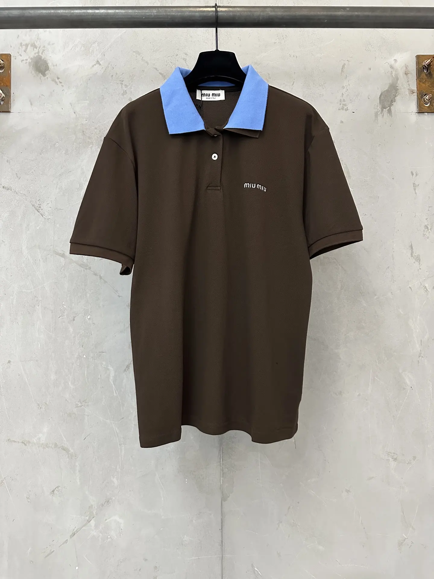 Contrast-Collar Cotton Piqué Polo Shirt D21011765