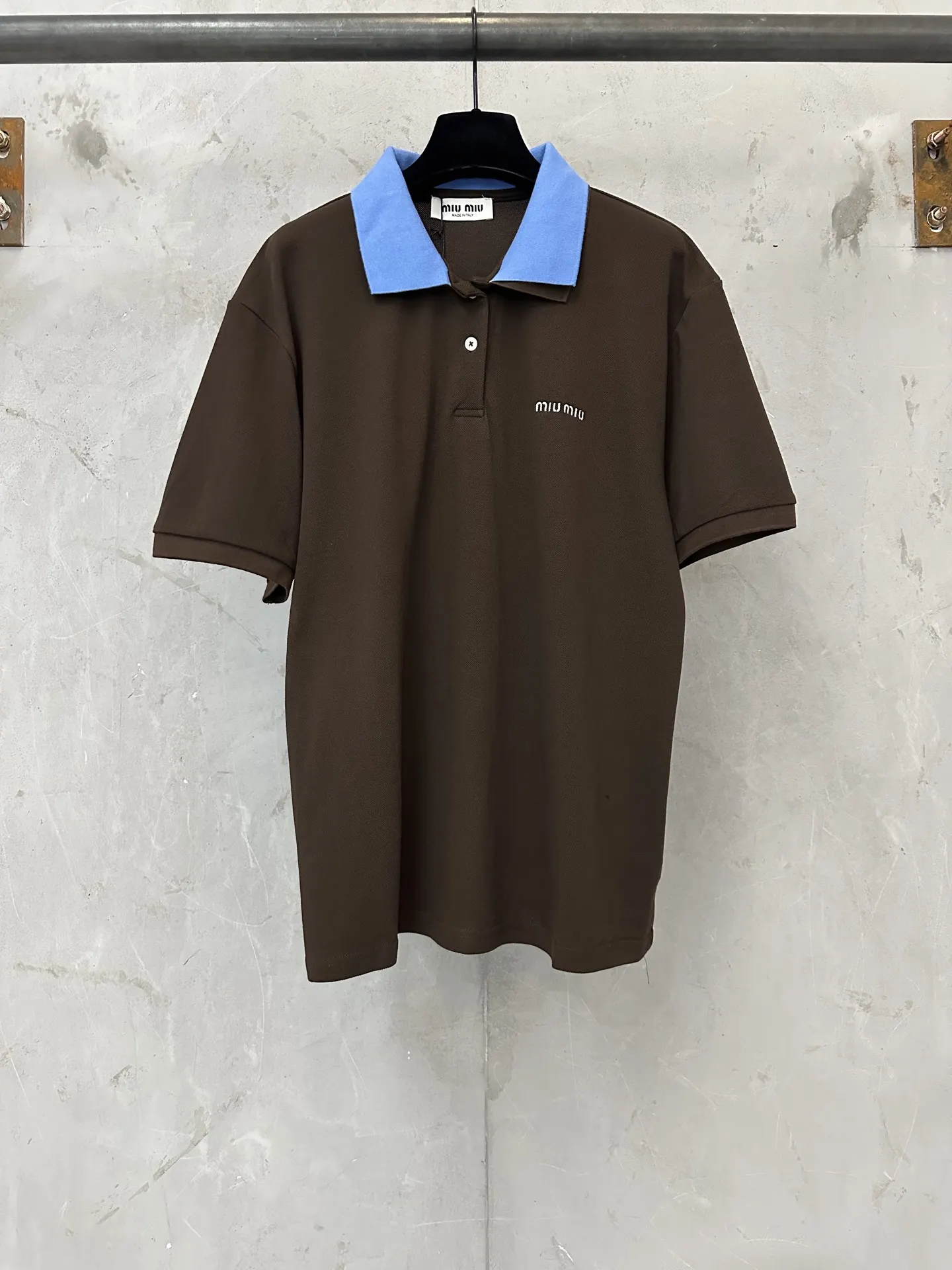 Contrast-Collar Cotton Piqué Polo Shirt D21011765