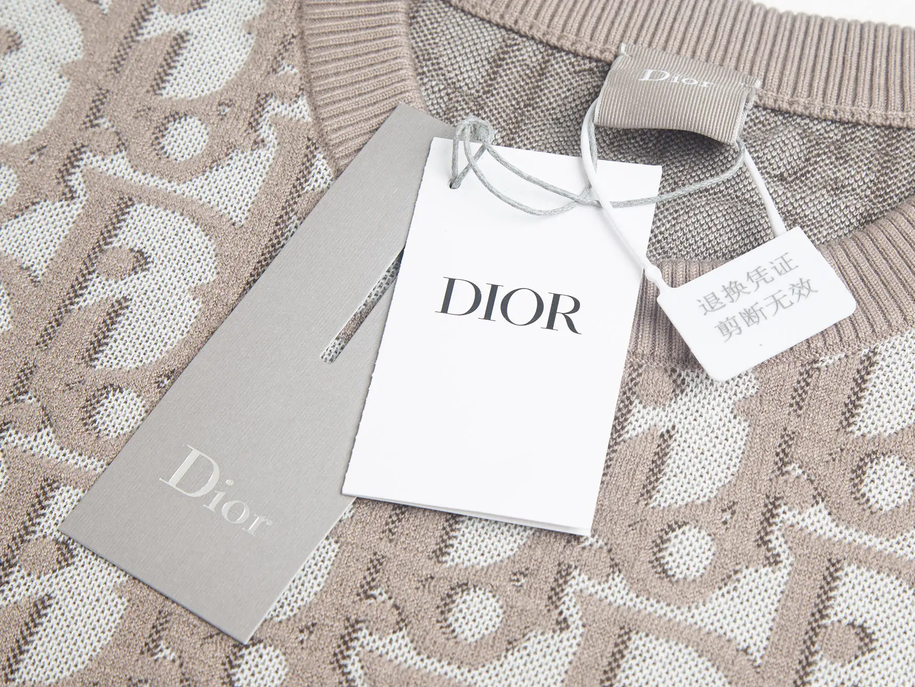 Oblique Jacquard Wool-Blend Knit T-Shirt D21011465 — view 5