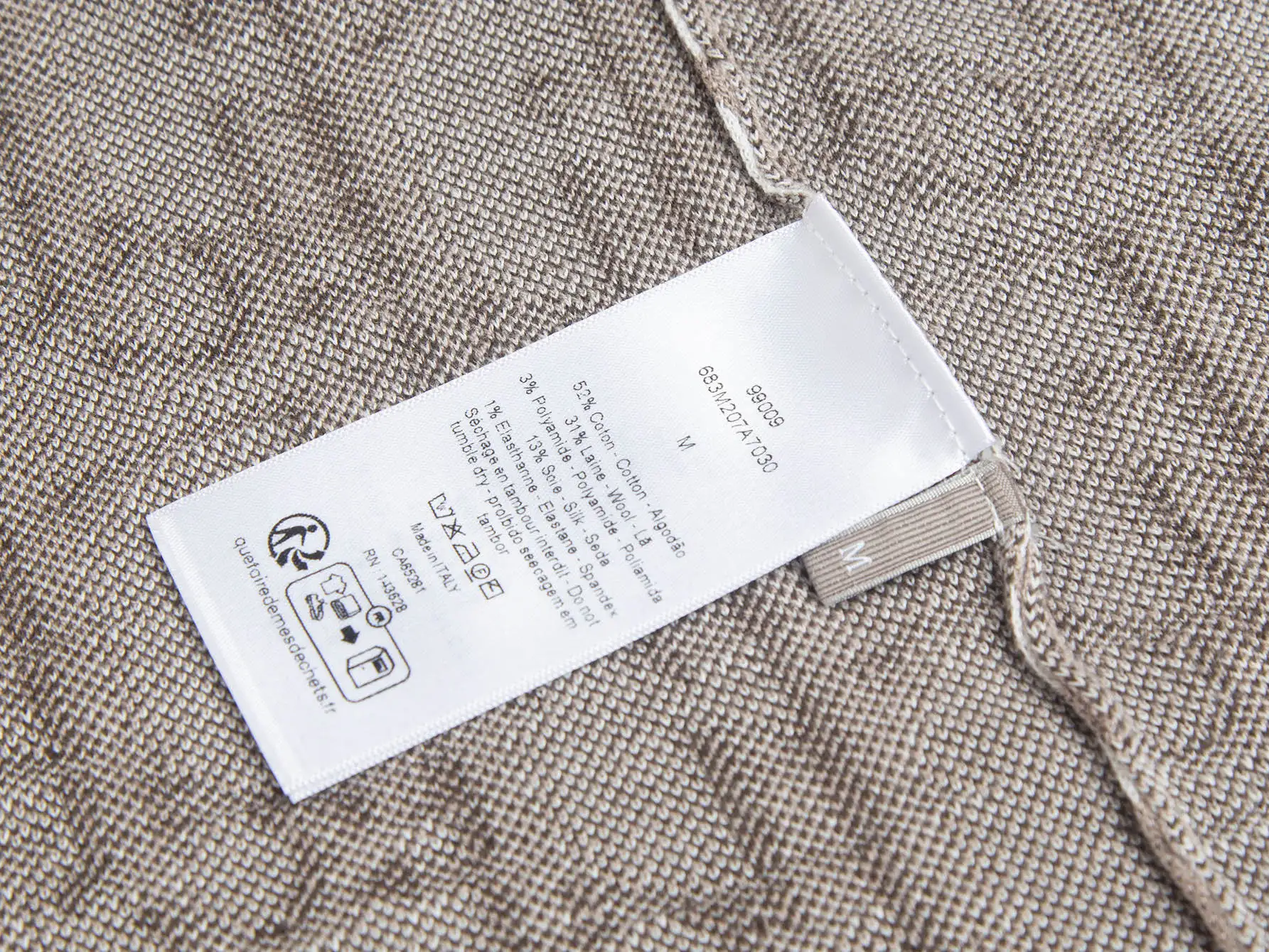 Oblique Jacquard Wool-Blend Knit T-Shirt D21011465 — view 7