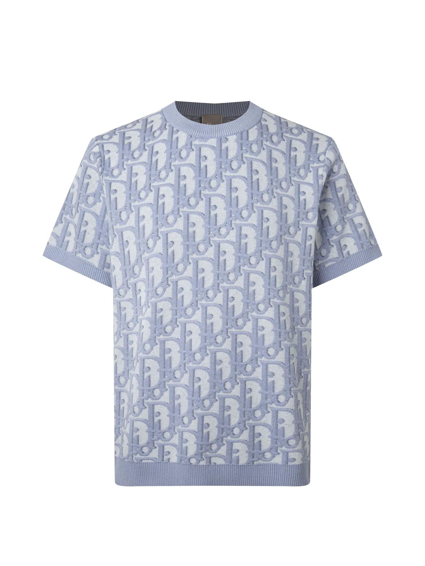 Oblique Jacquard Wool-Blend Knit T-Shirt D21011466