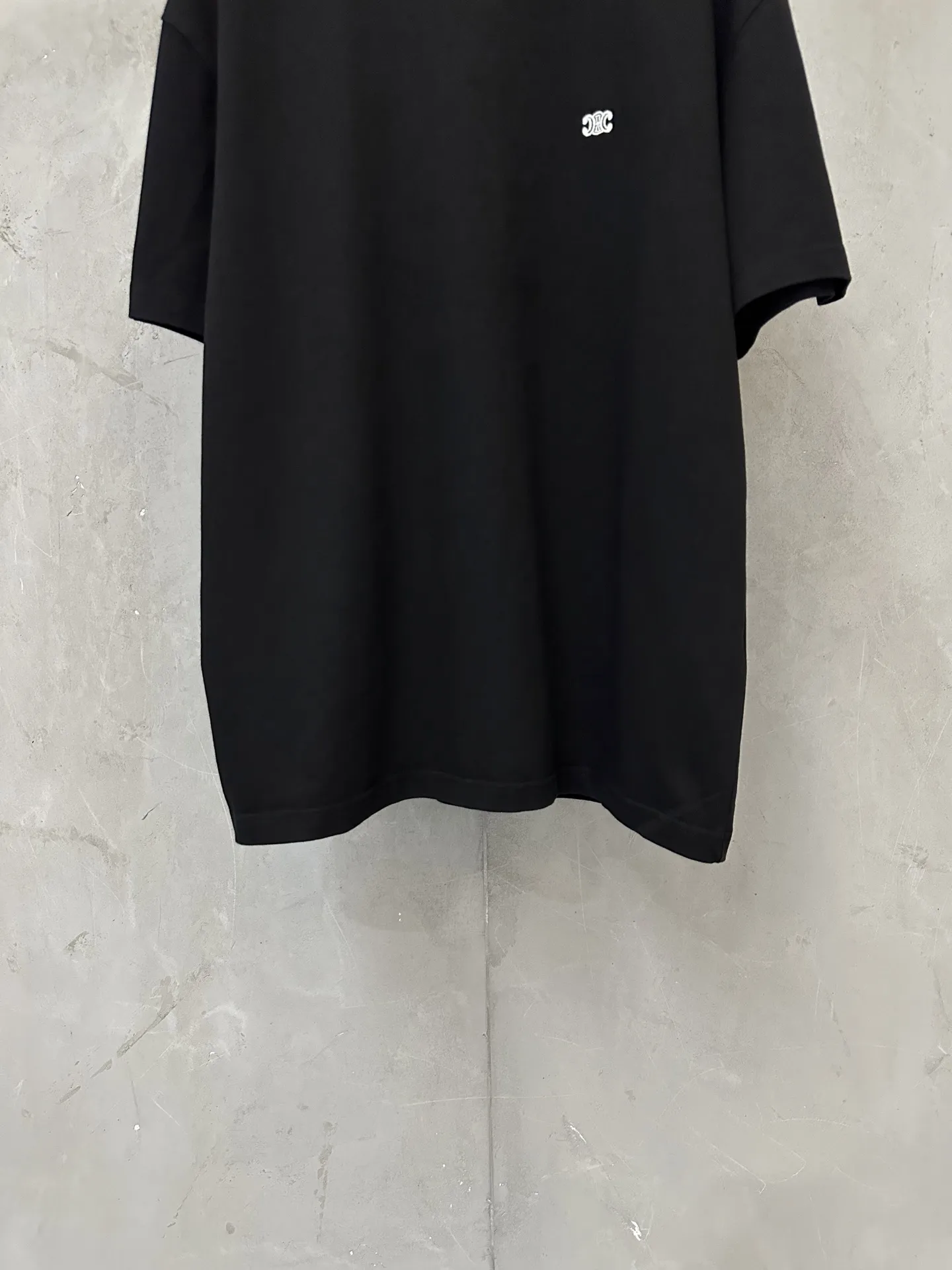 Triomphe Logo Embroidered Heavyweight Cotton T-Shirt D21020228 — view 4