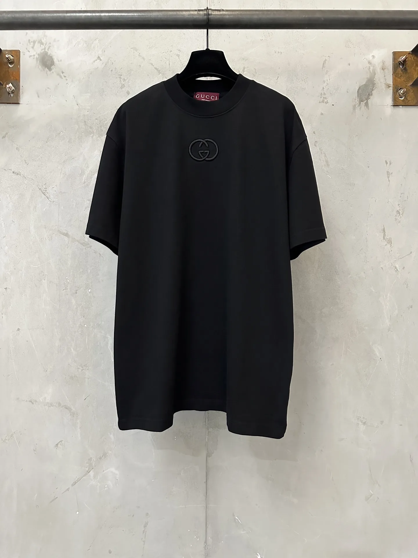Interlocking G Embroidered Heavyweight Cotton T-Shirt D21020211