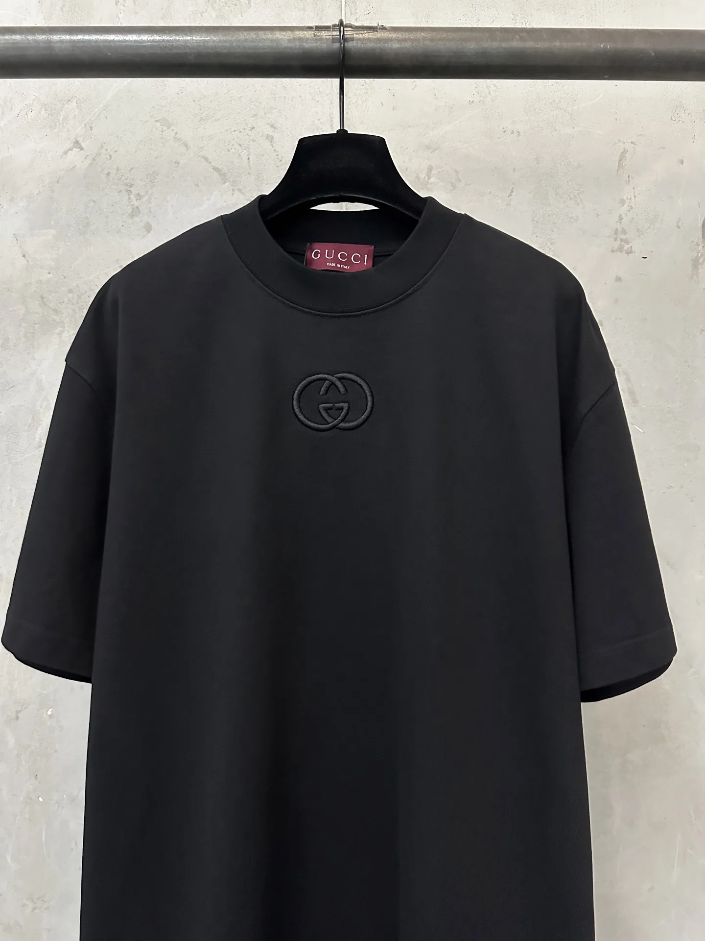 Interlocking G Embroidered Heavyweight Cotton T-Shirt D21020211 — view 3