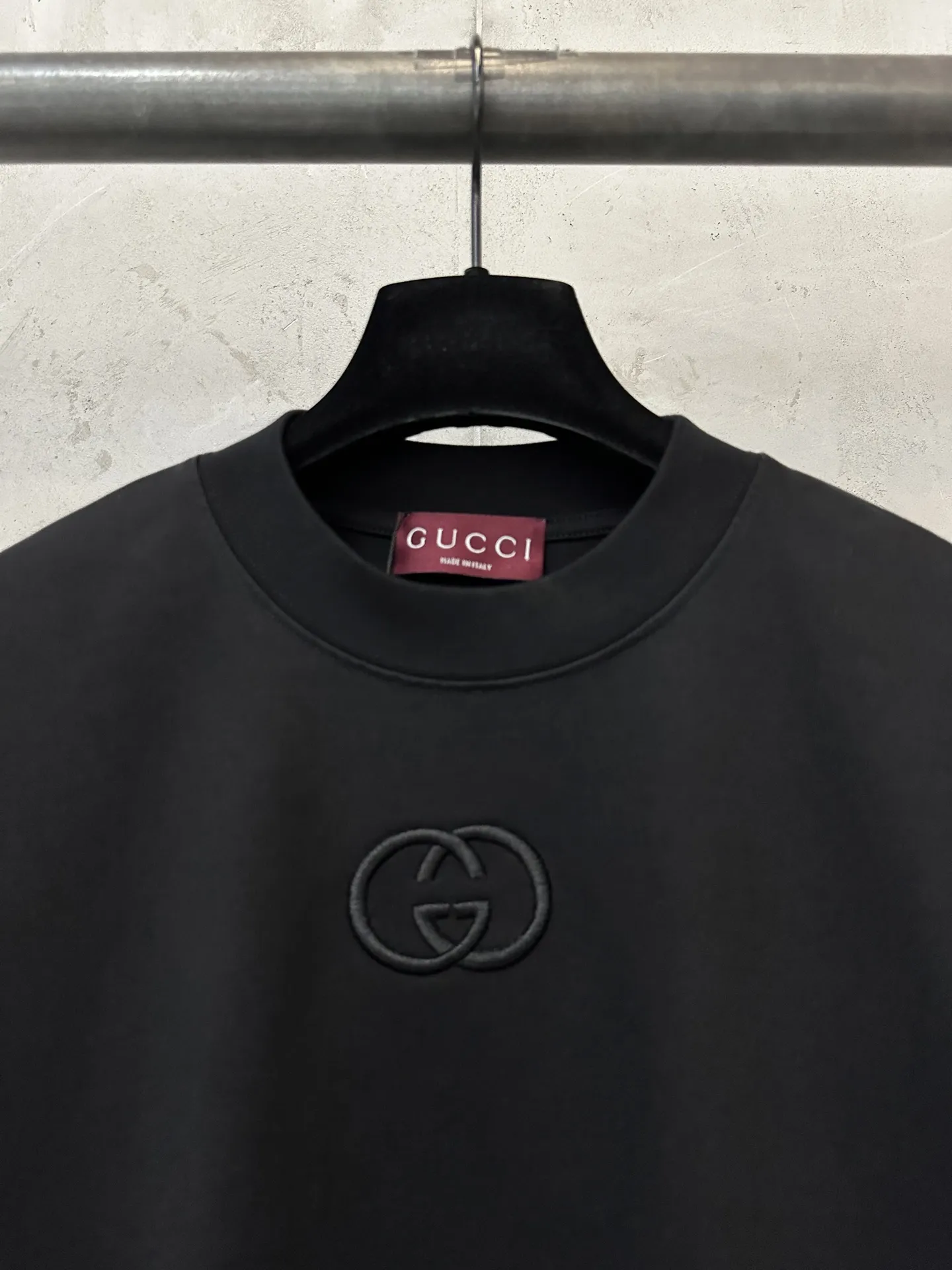 Interlocking G Embroidered Heavyweight Cotton T-Shirt D21020211 — view 5