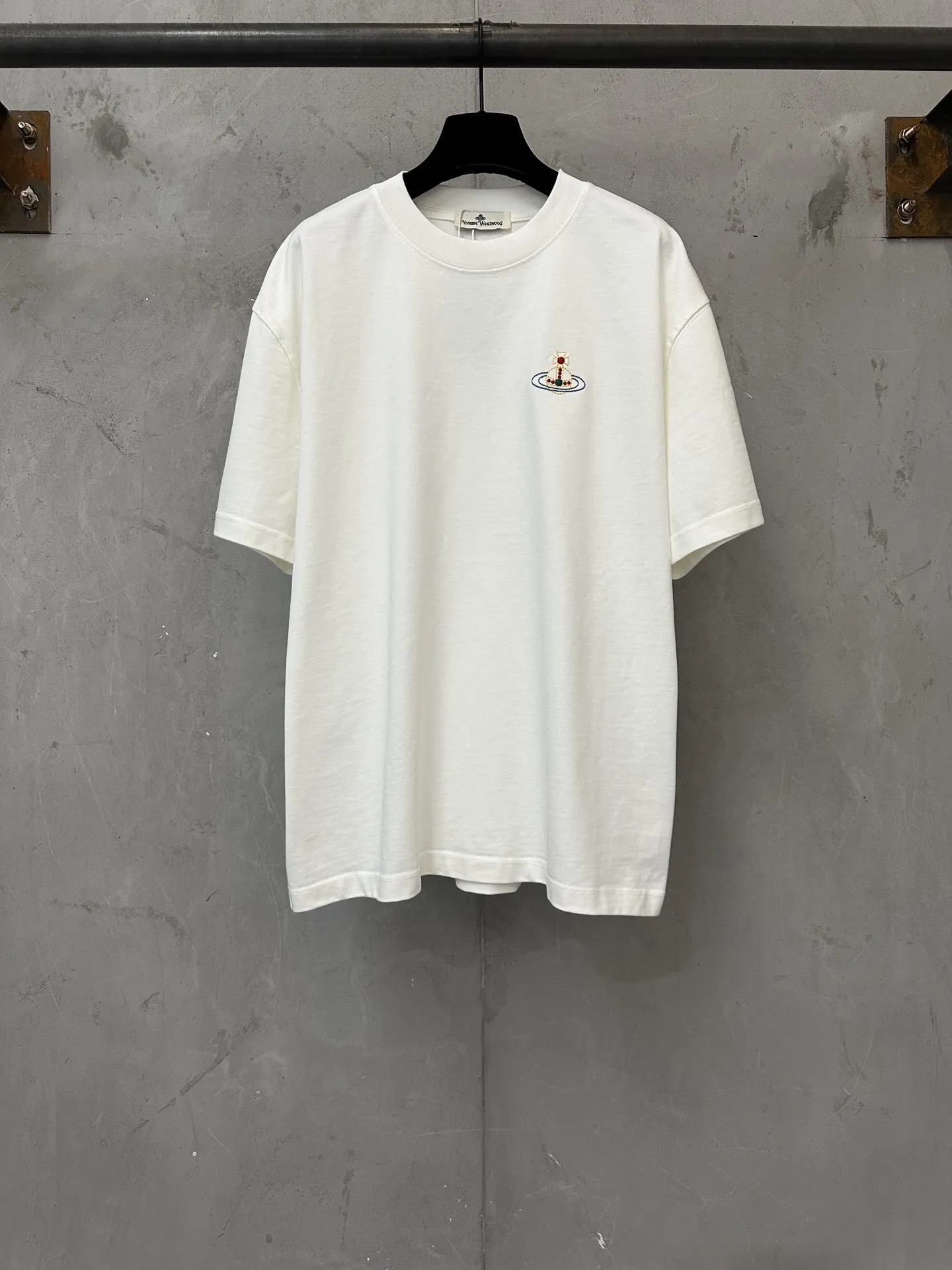 Orb Logo Embroidered Heavyweight Cotton T-Shirt D21024417