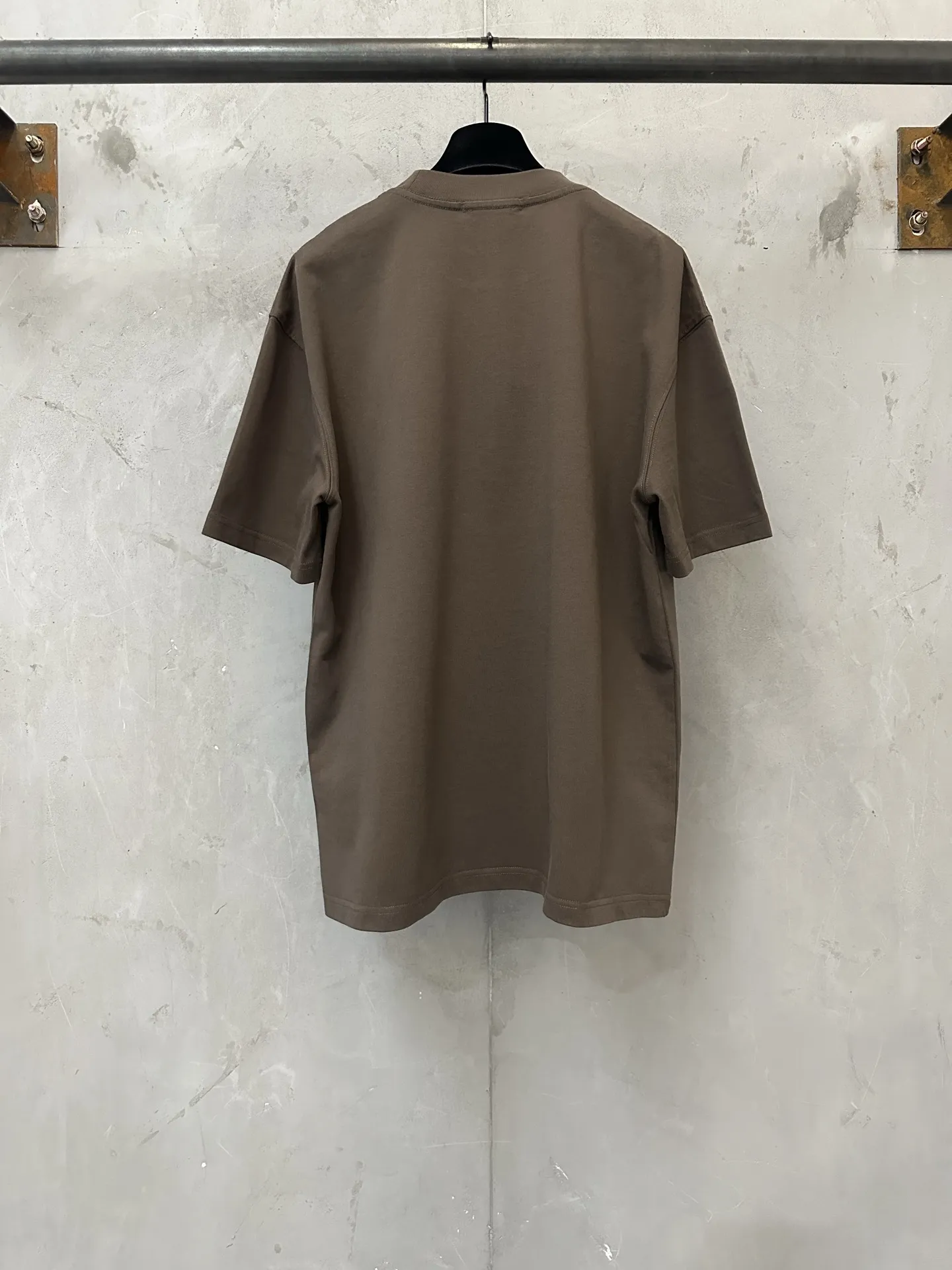 Heavyweight Cotton T-Shirt with Leather Patch D21021806 — view 2