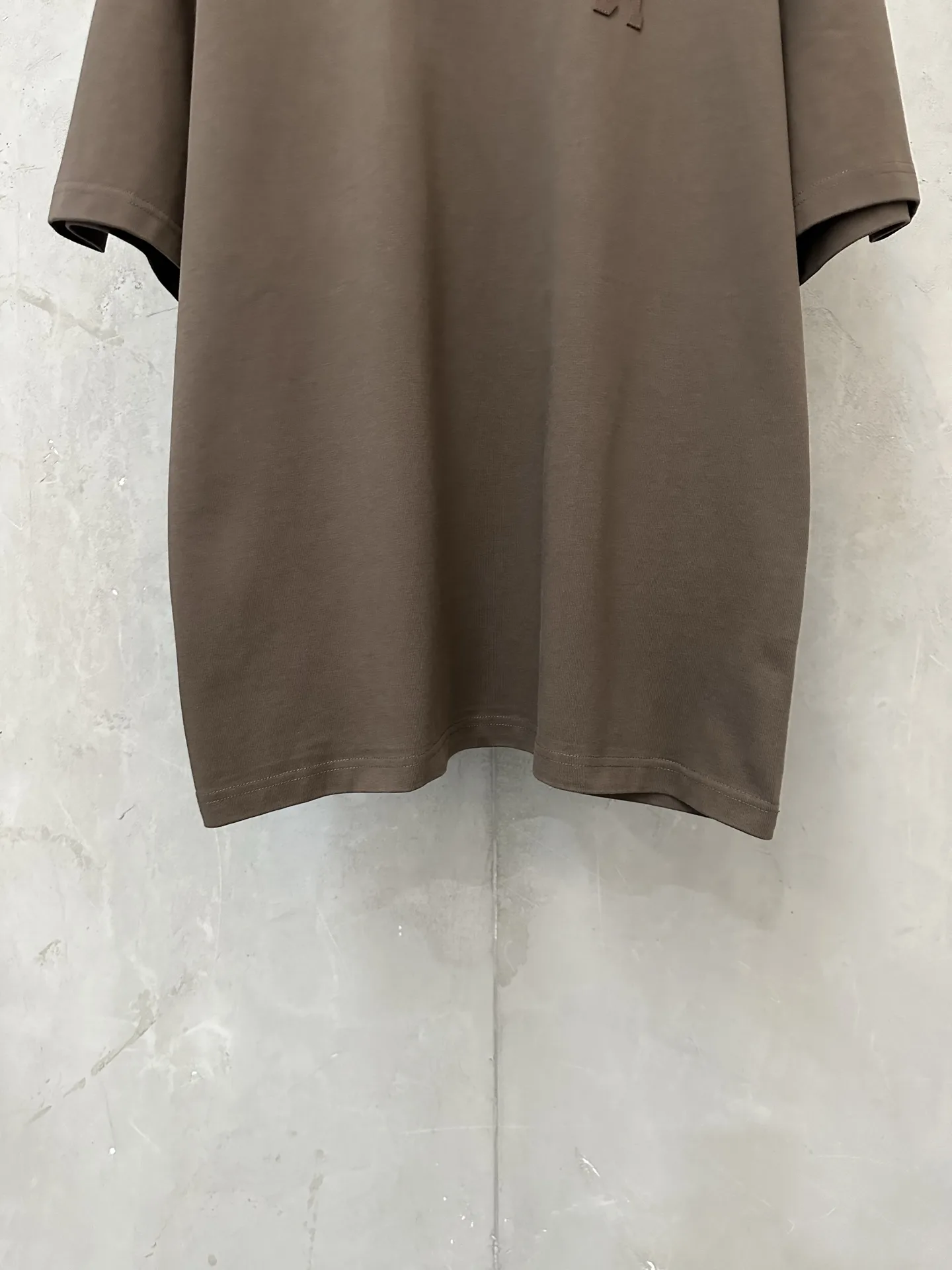 Heavyweight Cotton T-Shirt with Leather Patch D21021806 — view 4