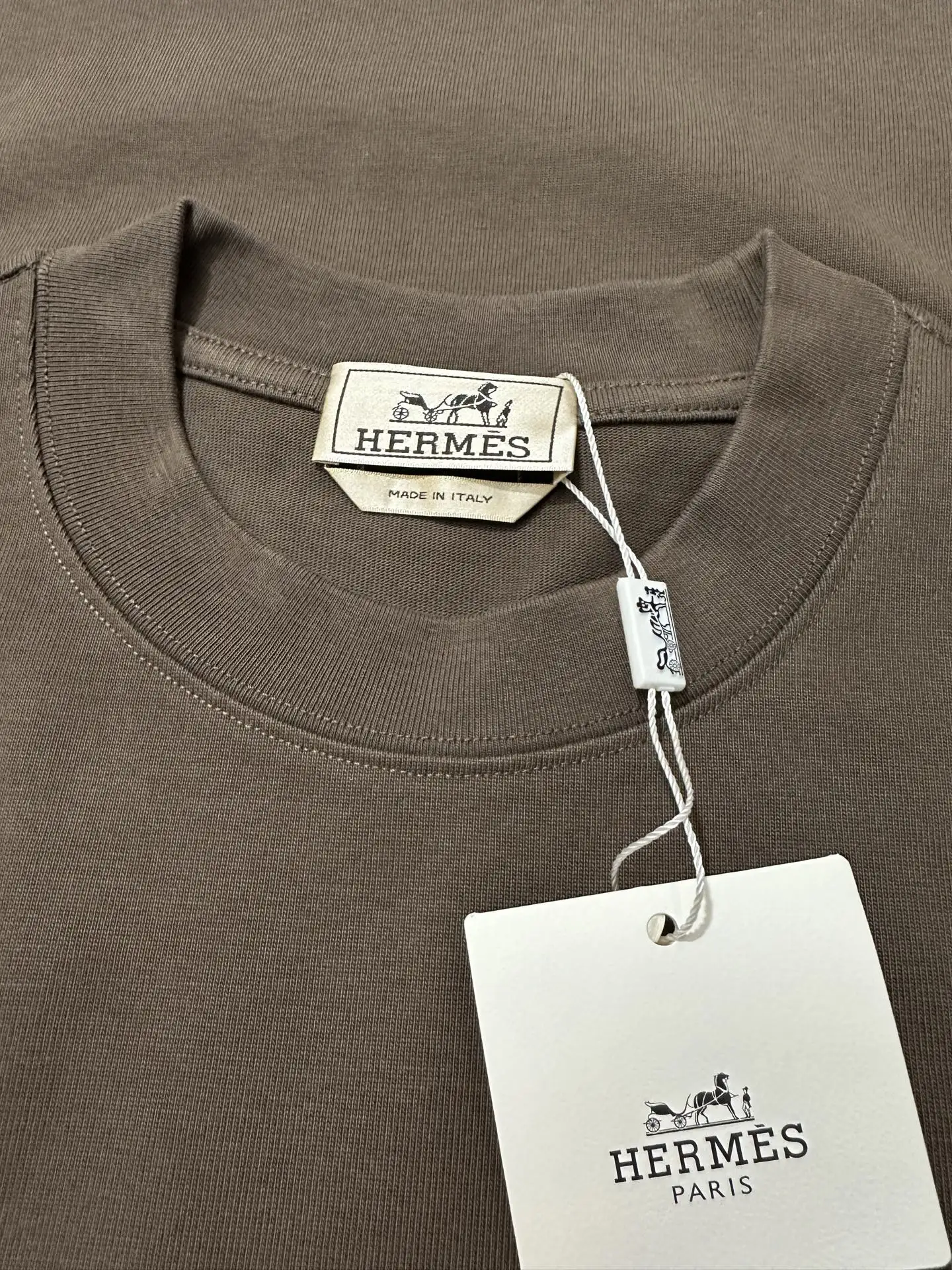 Heavyweight Cotton T-Shirt with Leather Patch D21021806 — view 6
