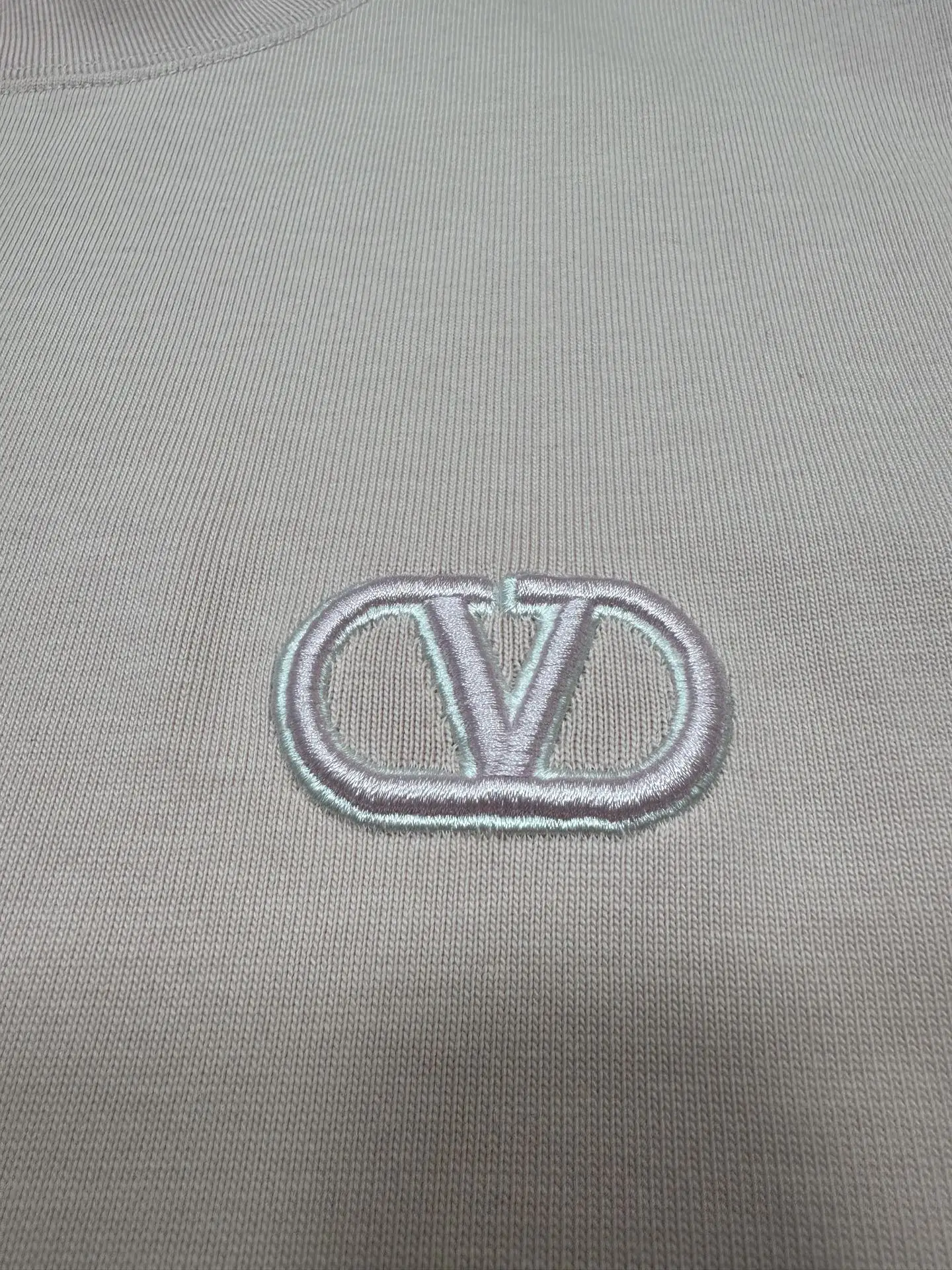 VLogo Embroidered Heavyweight Cotton T-Shirt D21021950 — view 7