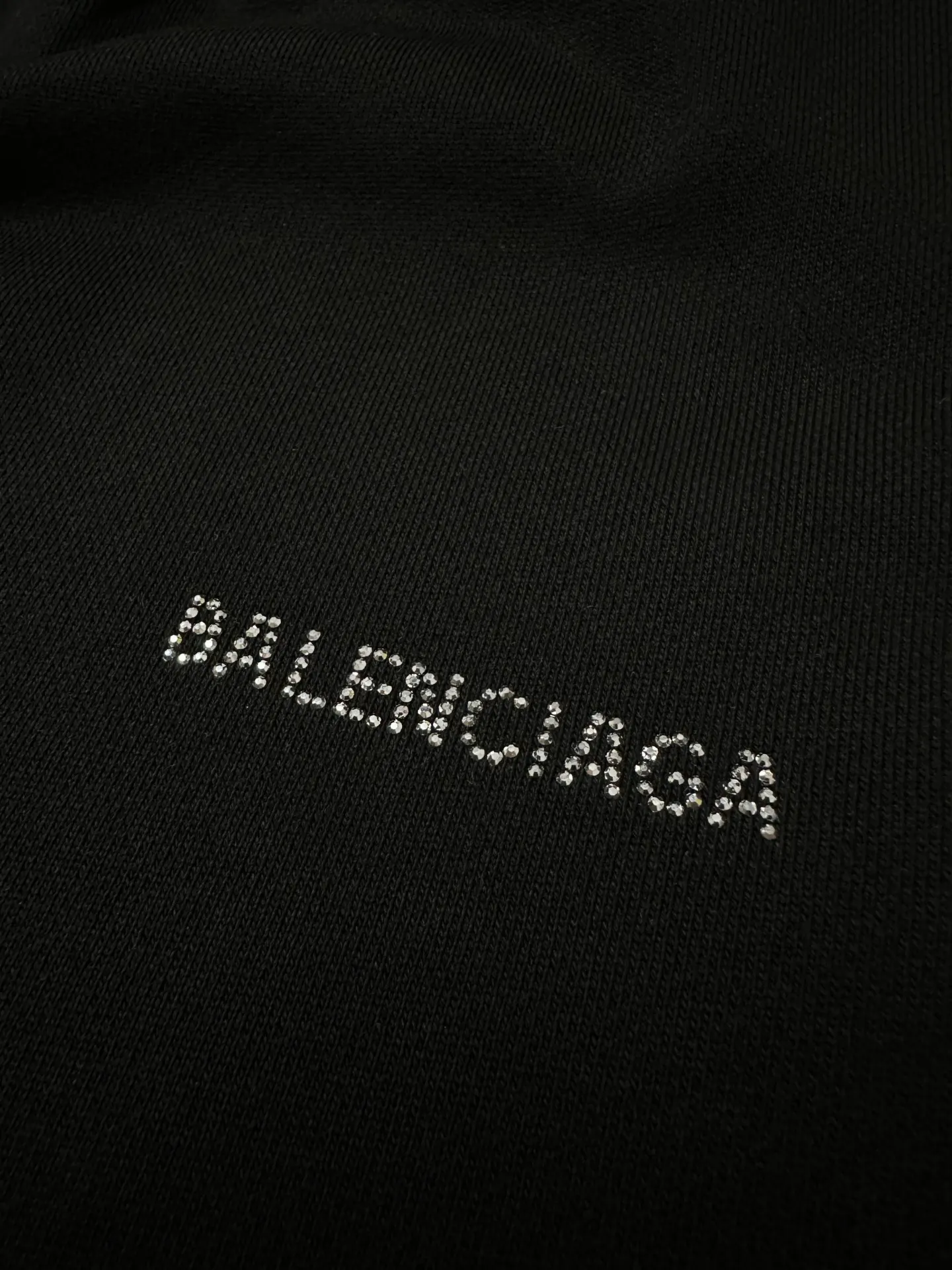Logo Rhinestone Cotton-Jersey Shorts D21520192 — view 6