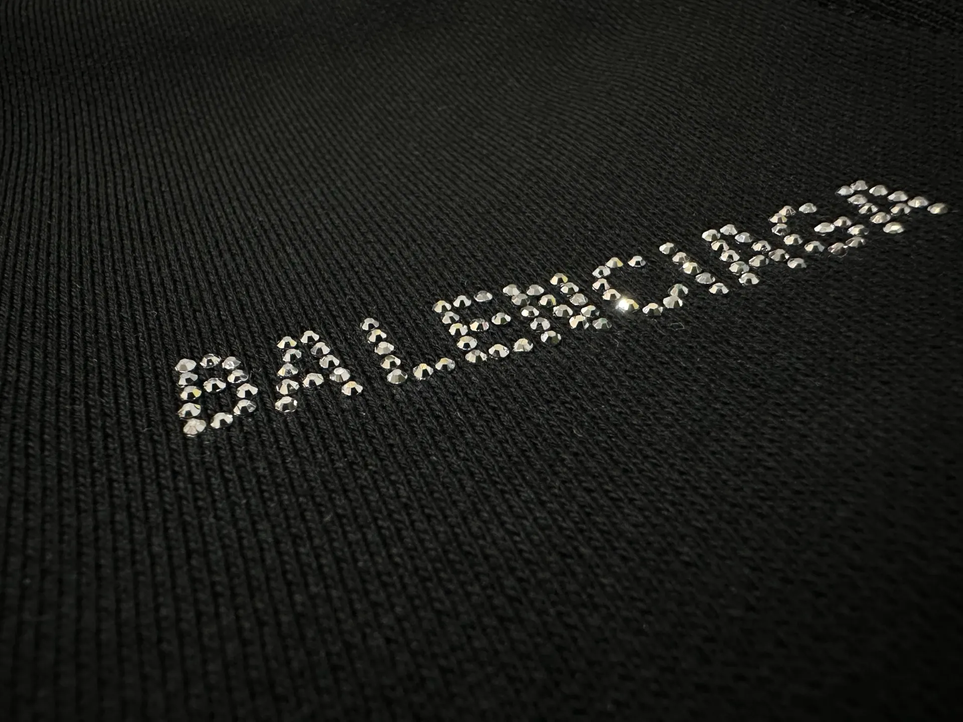 Logo Rhinestone Cotton-Jersey Shorts D21520192 — view 7