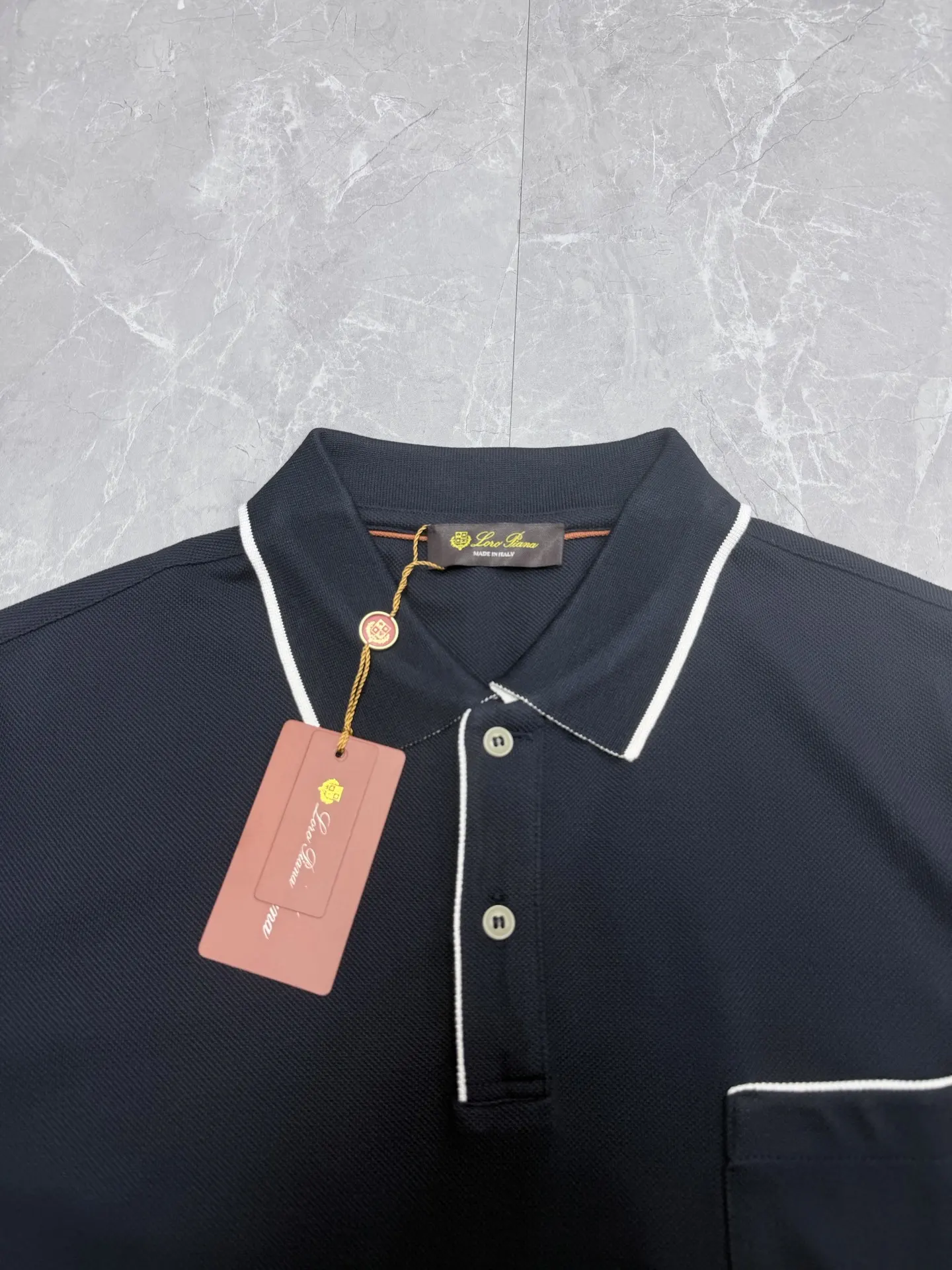 Contrast-Trim Stretch-Cotton Polo Shirt D21519199 — view 3