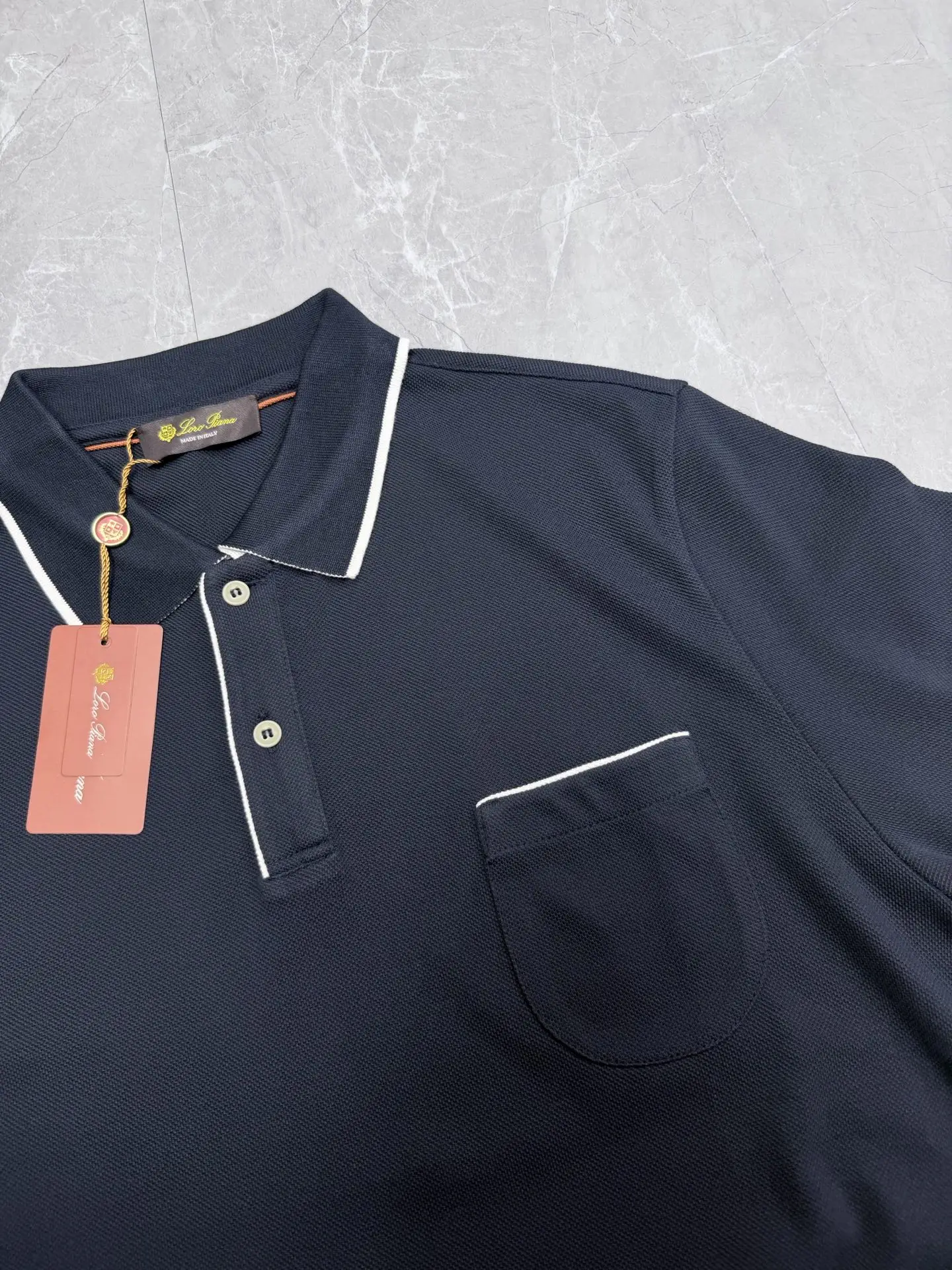 Contrast-Trim Stretch-Cotton Polo Shirt D21519199 — view 4