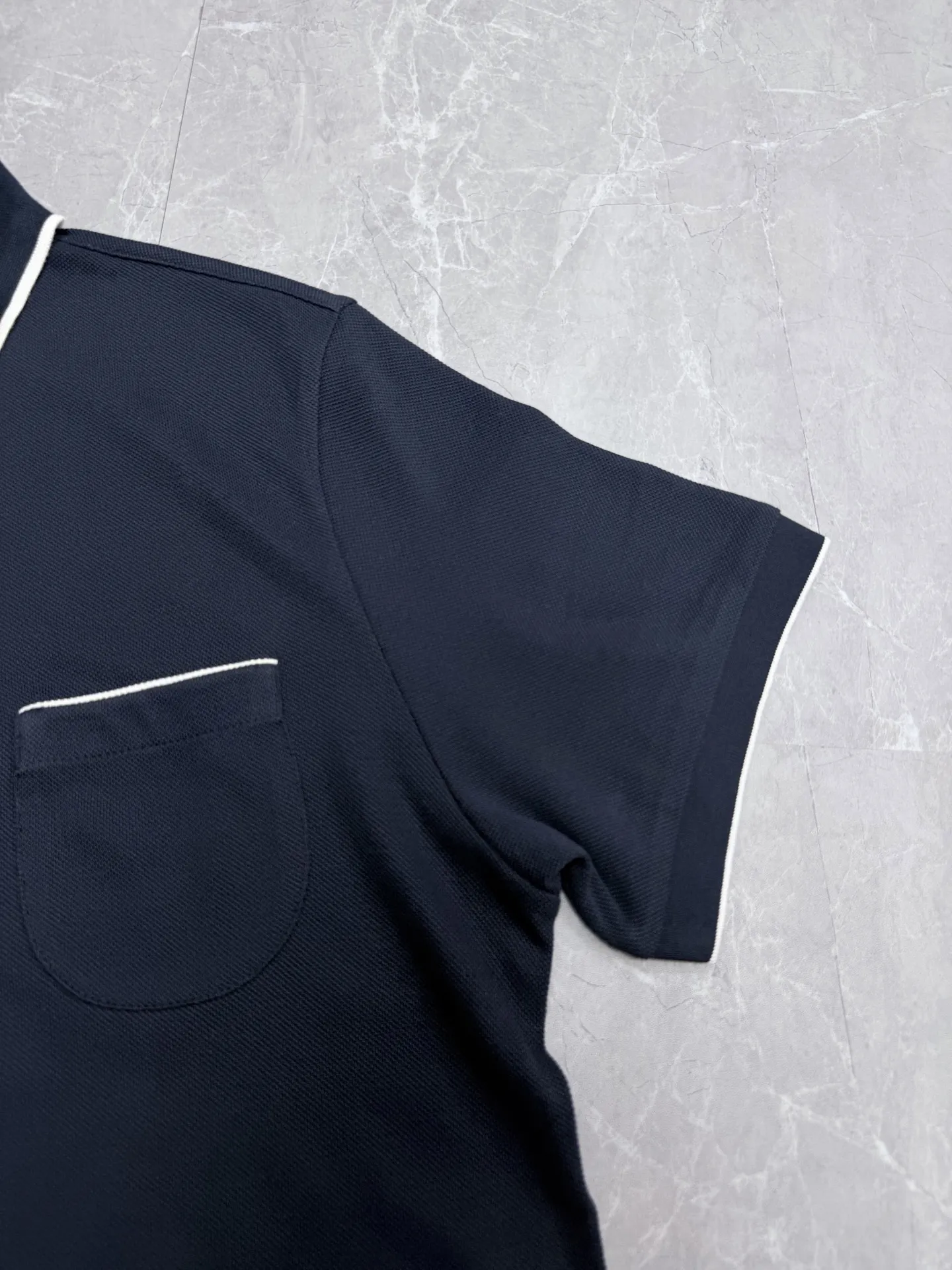 Contrast-Trim Stretch-Cotton Polo Shirt D21519199 — view 5