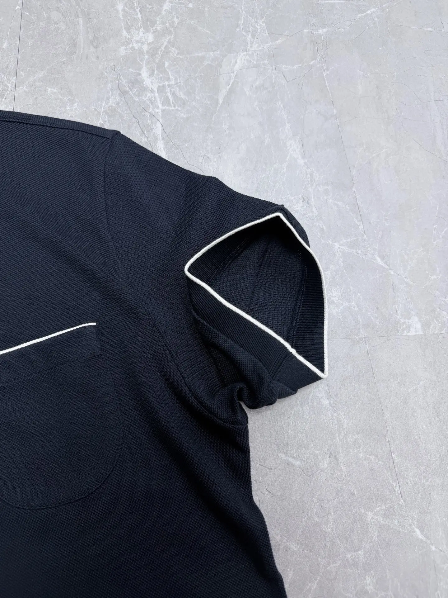 Contrast-Trim Stretch-Cotton Polo Shirt D21519199 — view 6