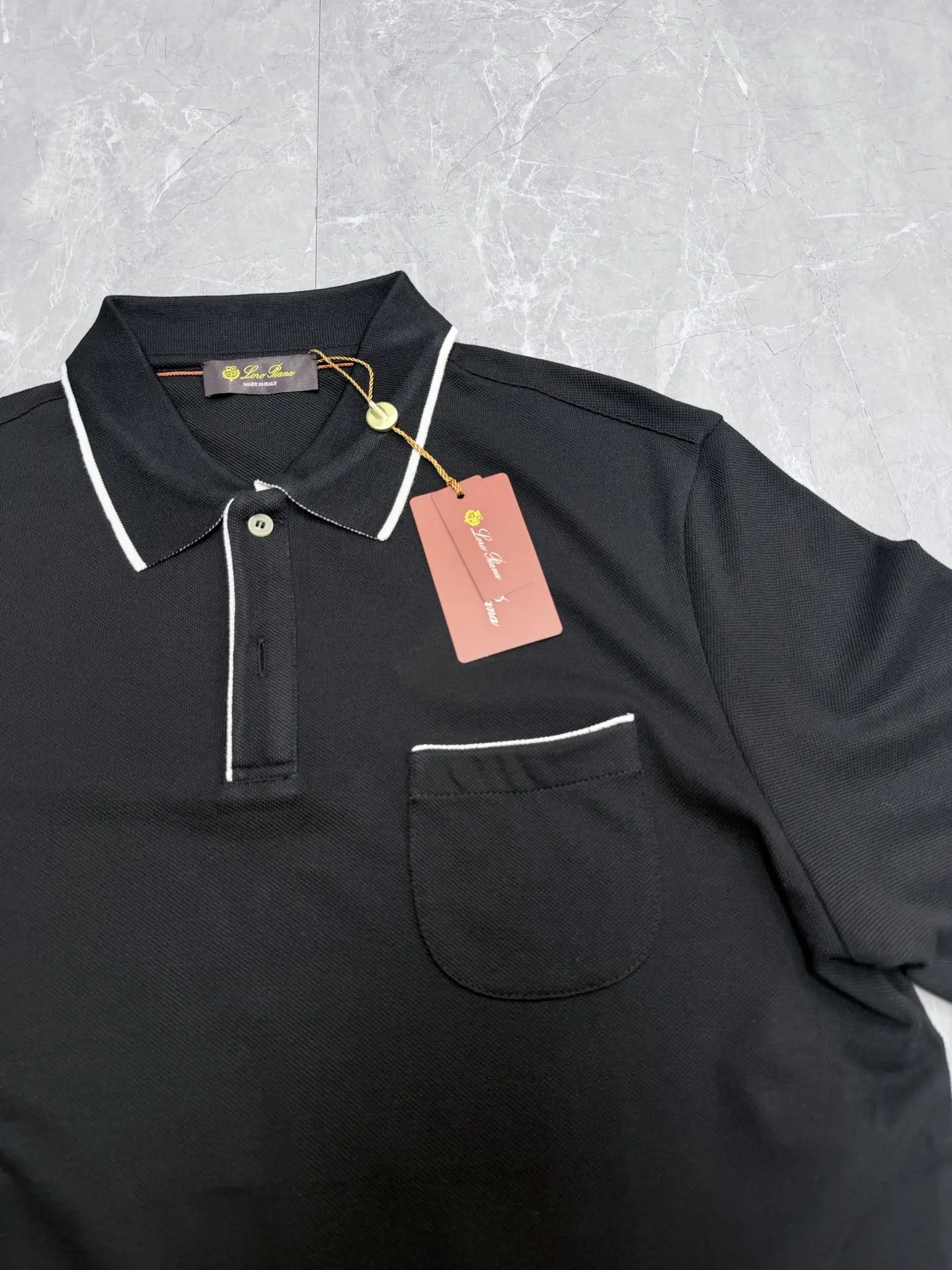 Contrast-Trim Stretch-Cotton Polo Shirt D21519198 — view 4