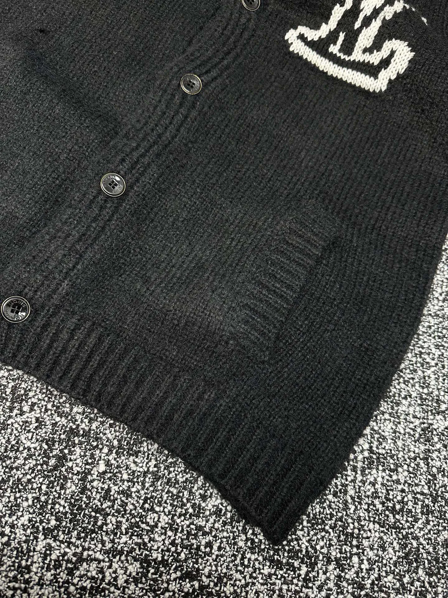 Logo Intarsia Wool-Blend Cardigan D22016392 — view 5