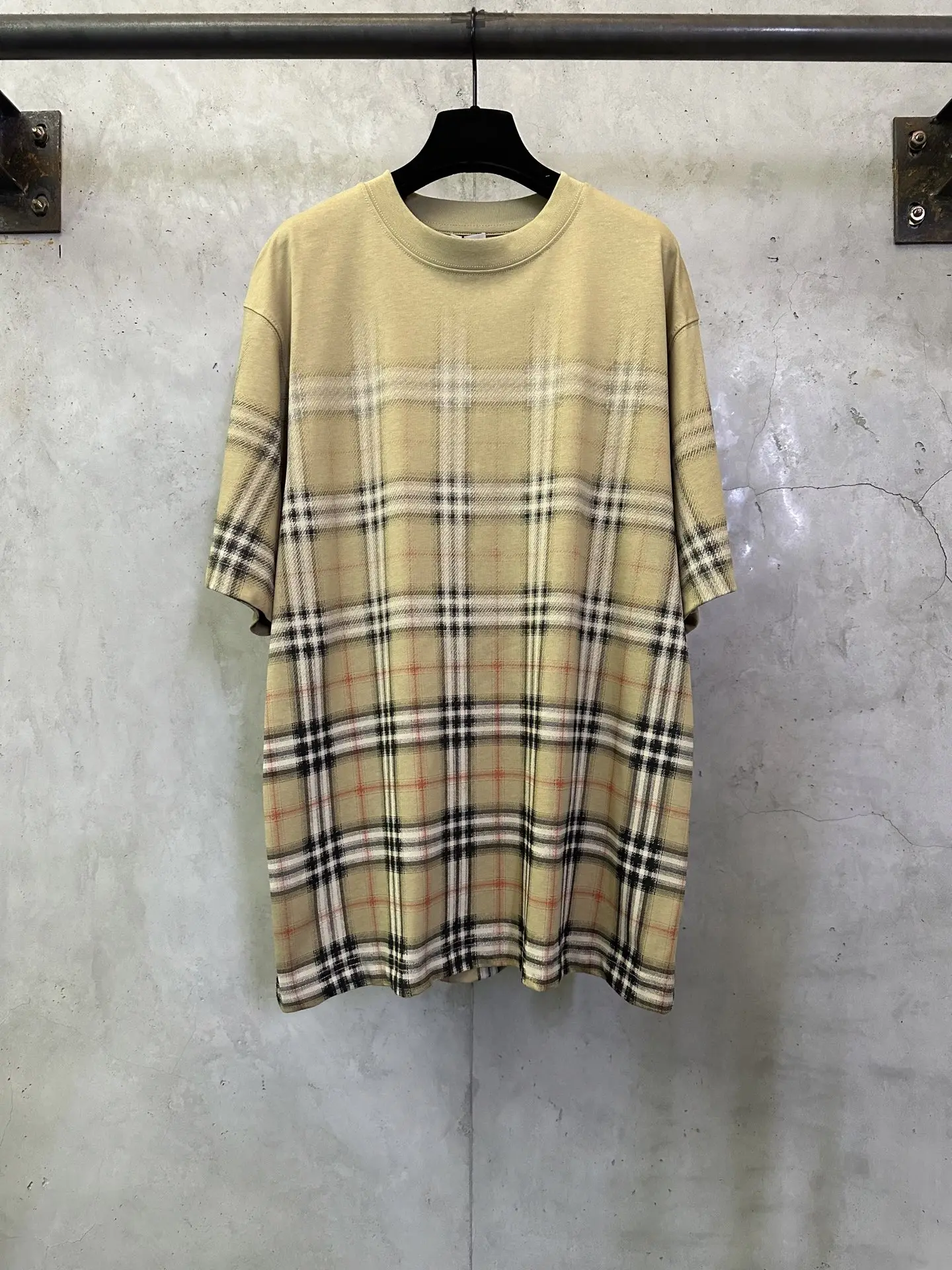 Check Print Cotton Jersey T-Shirt D22015721