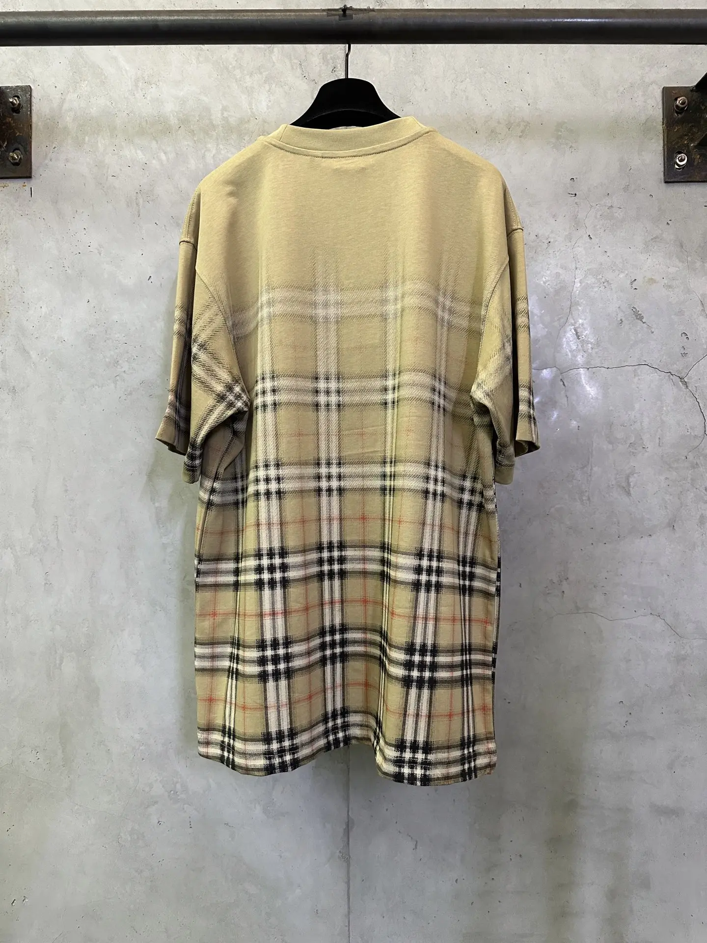 Check Print Cotton Jersey T-Shirt D22015721 — view 2