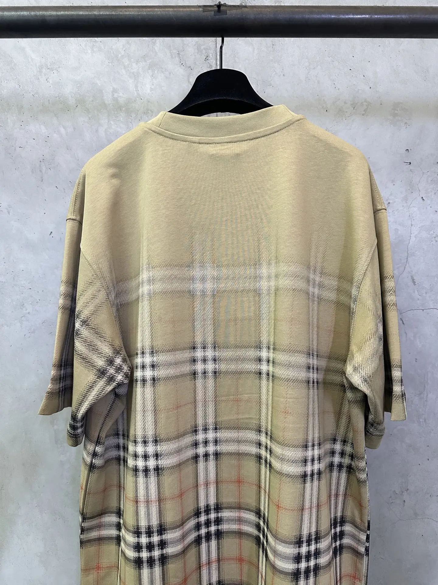 Check Print Cotton Jersey T-Shirt D22015721 — view 5