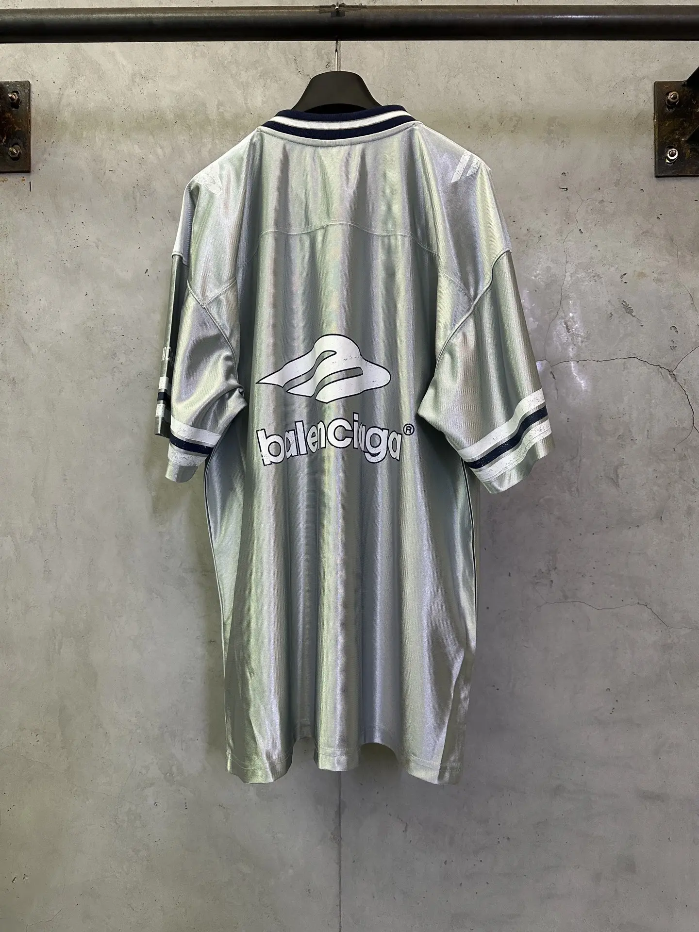 Logo-Embroidered Satin Jersey T-Shirt D22011617 — view 2
