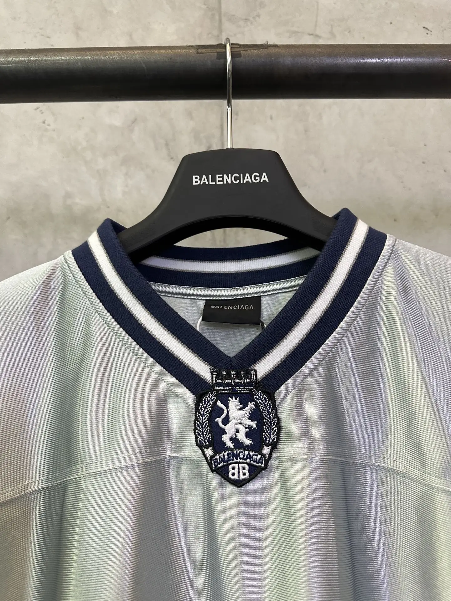 Logo-Embroidered Satin Jersey T-Shirt D22011617 — view 7