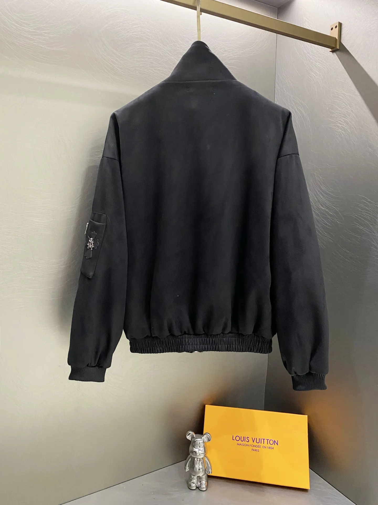 Chrome Hearts Cross Patch Suede Harrington Jacket D22019620 — view 4