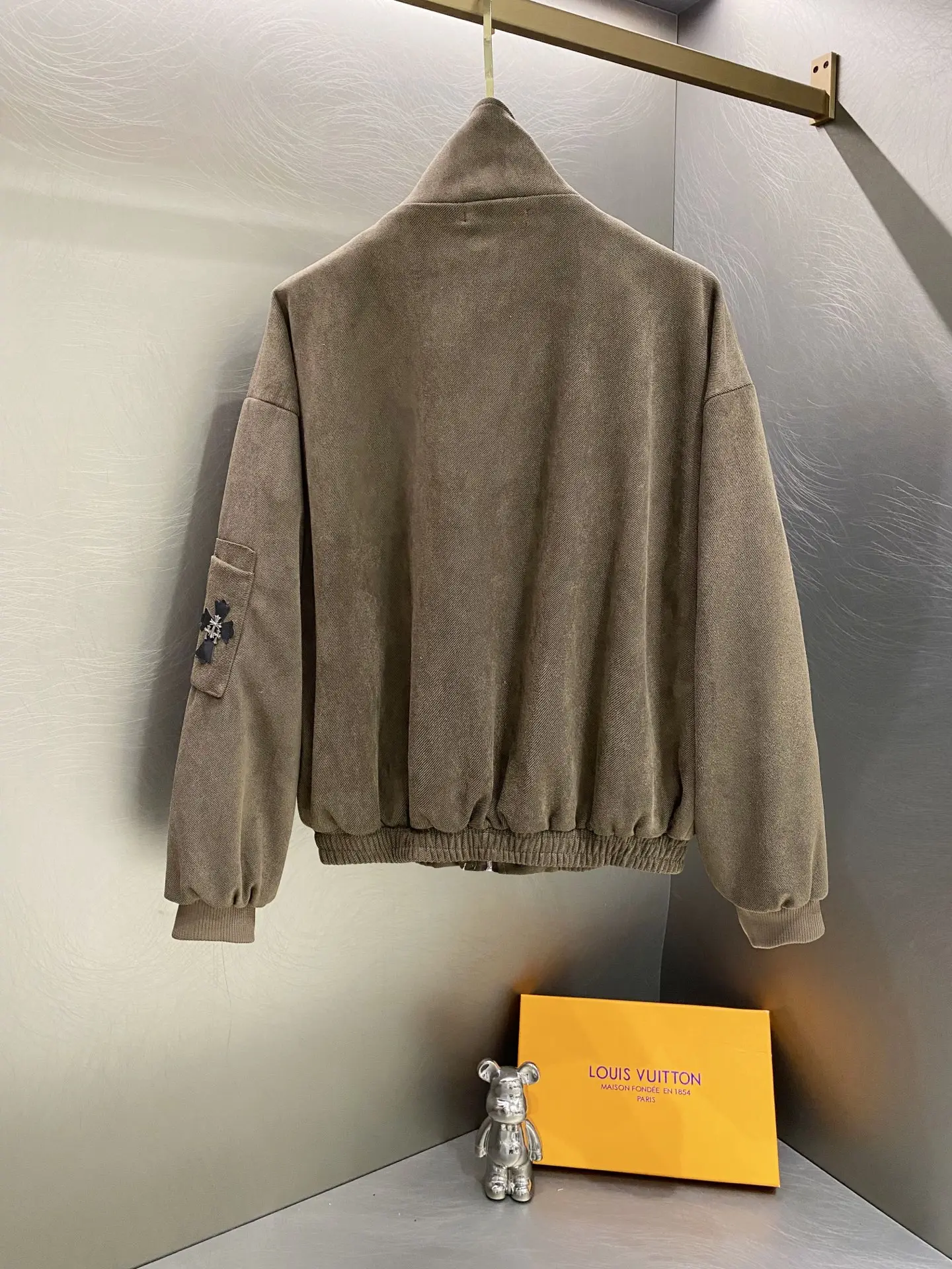 Chrome Hearts Cross Patch Suede Harrington Jacket D22019620 — view 6