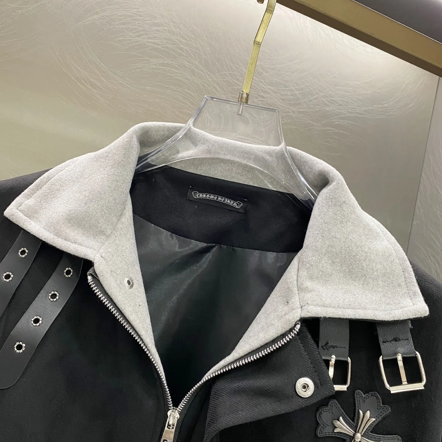 Chrome Hearts Cross Patch Suede Harrington Jacket D22019620 — view 14