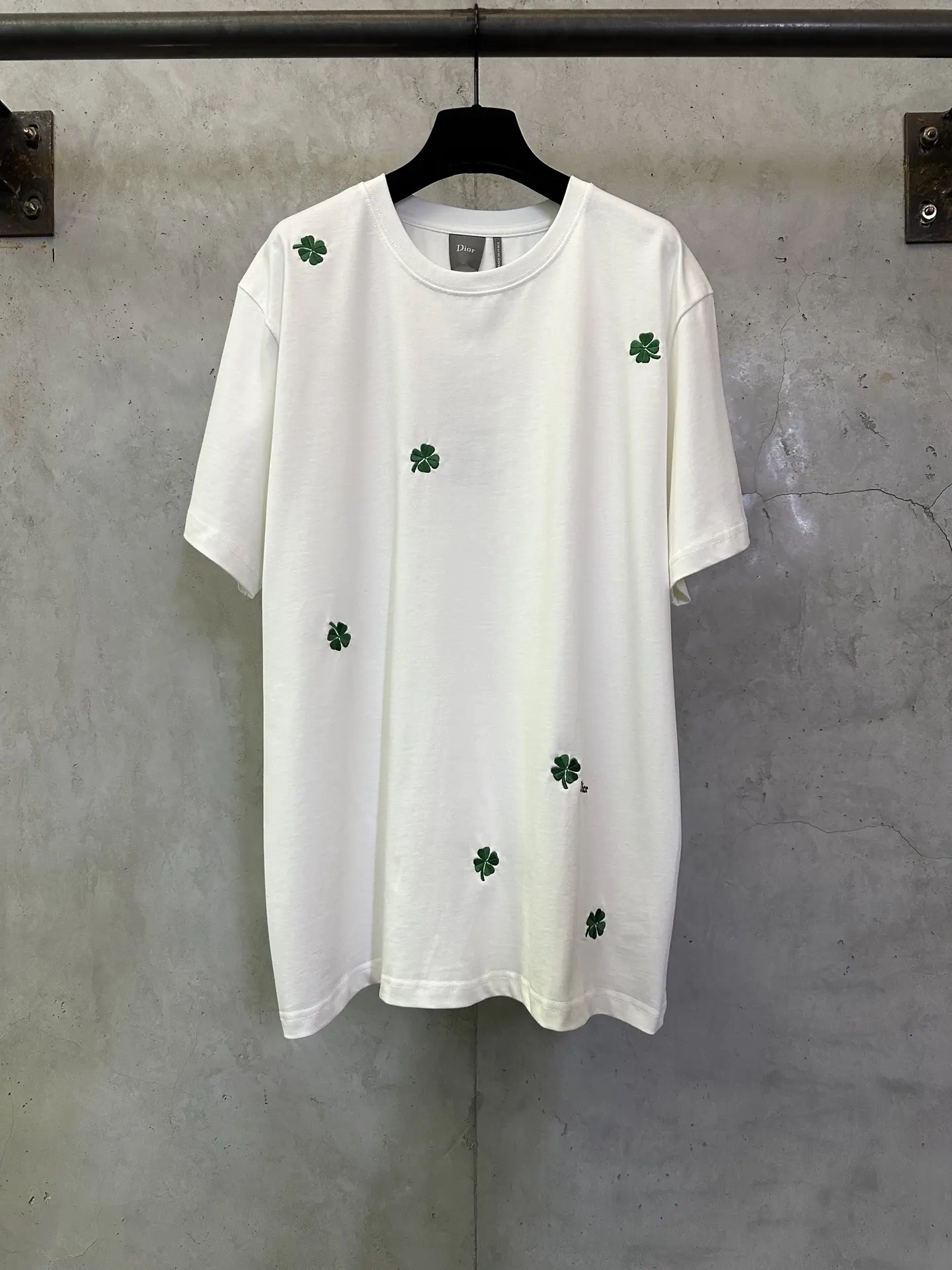 Clover Embroidered Cotton Jersey T-Shirt D22012810