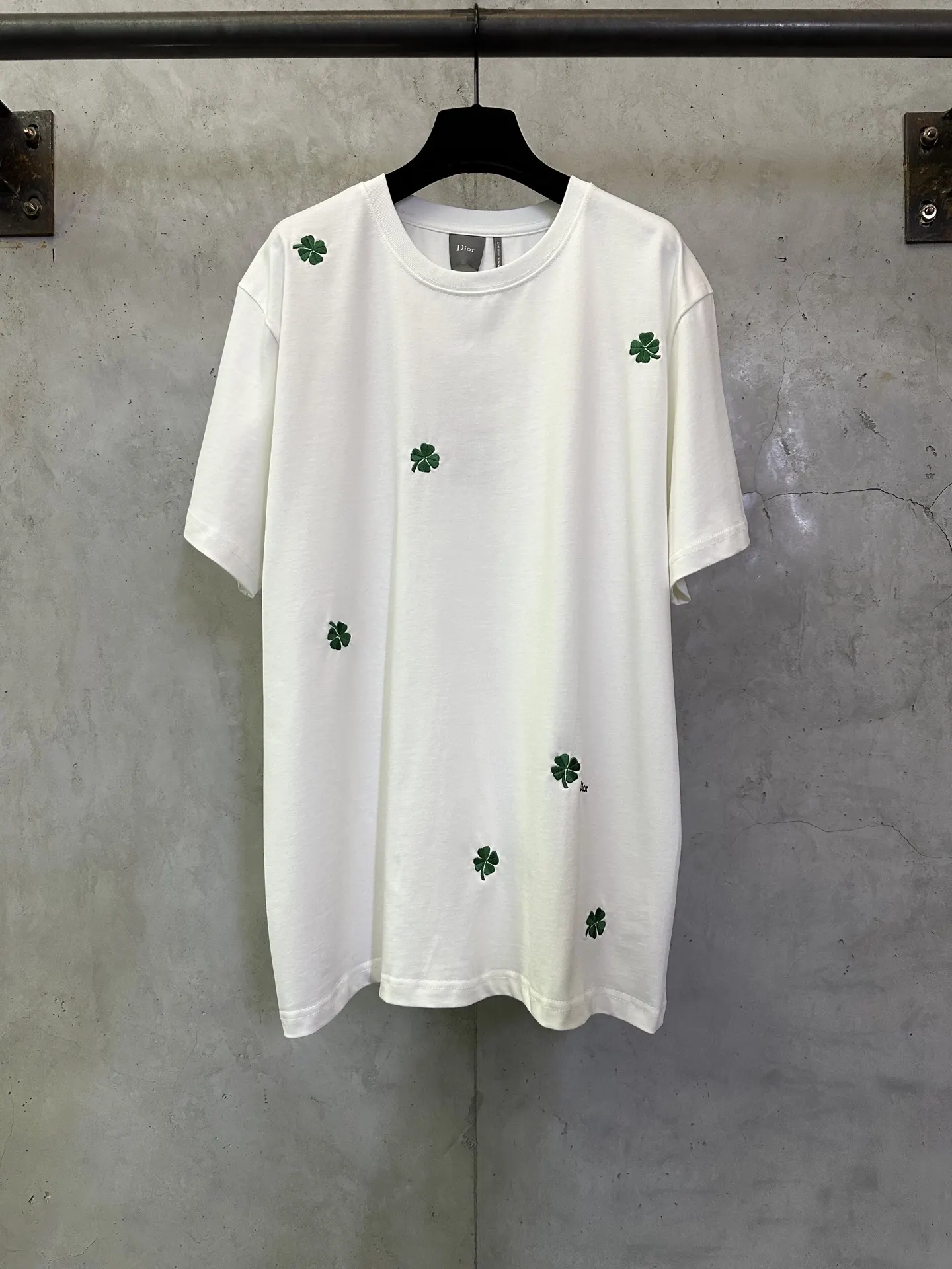 Clover Embroidered Cotton Jersey T-Shirt D22012810