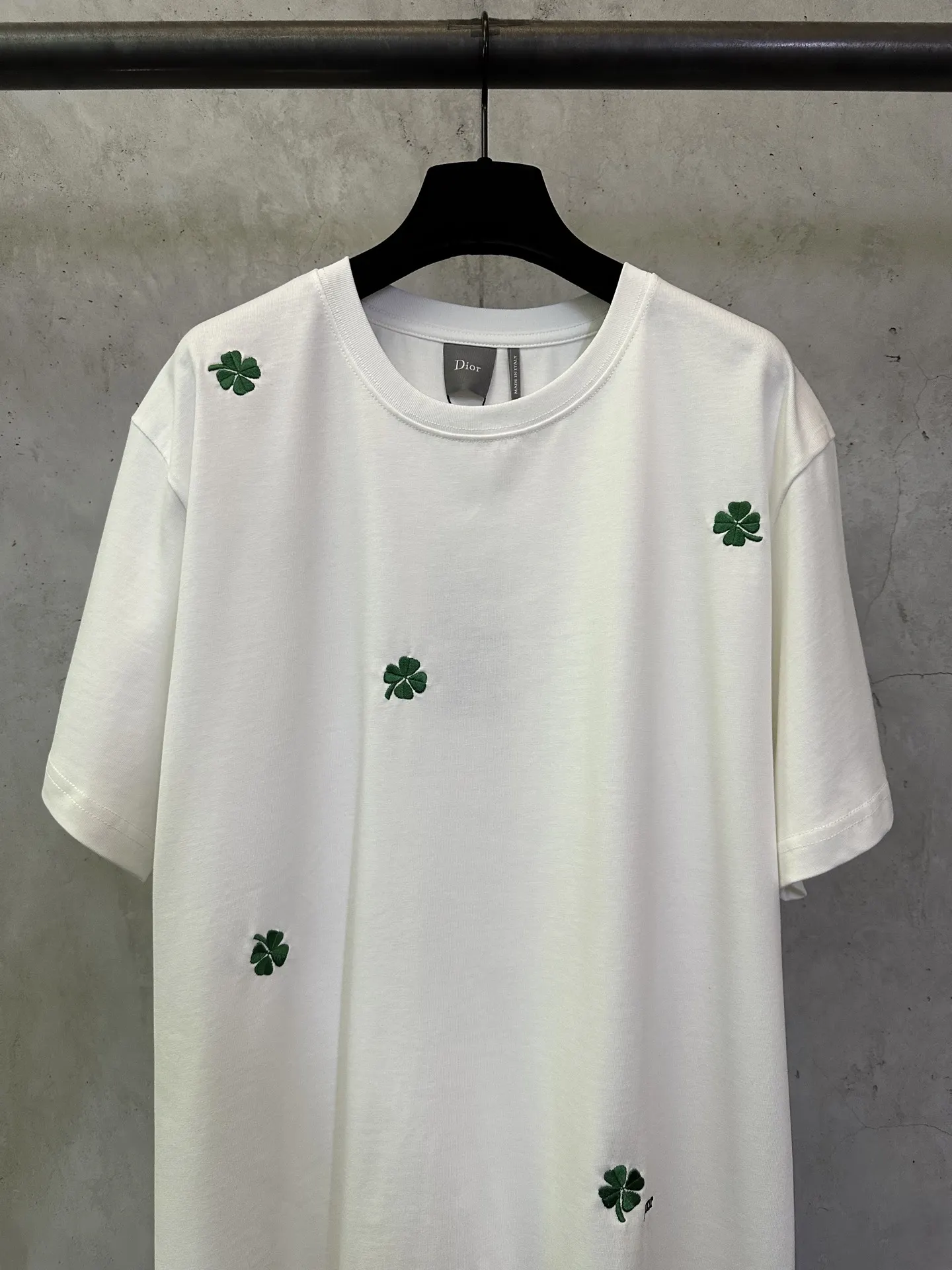 Clover Embroidered Cotton Jersey T-Shirt D22012810 — view 3