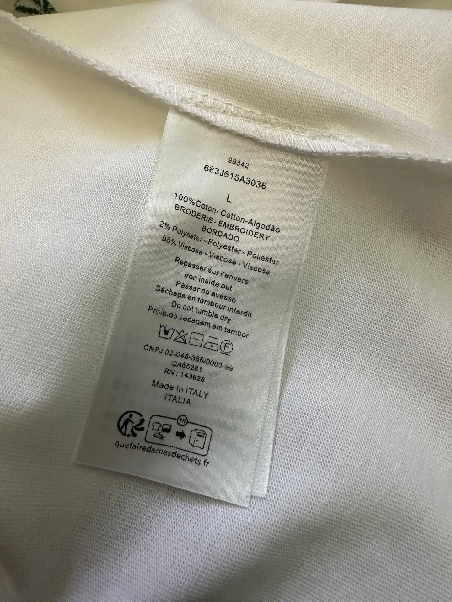 Clover Embroidered Cotton Jersey T-Shirt D22012810 — view 9