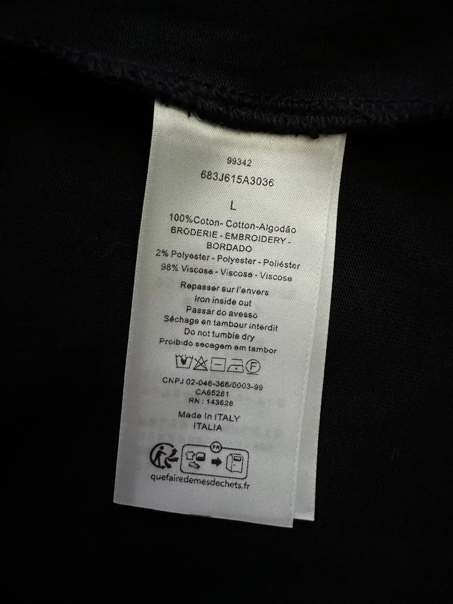 Clover Embroidered Cotton T-Shirt D22012811 — view 9