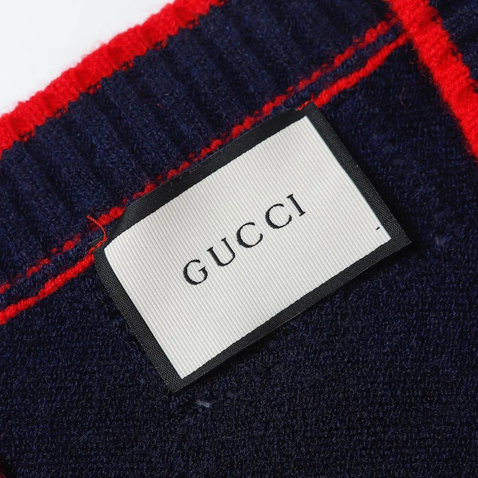 GG Perforated Jacquard Wool Cardigan D22023365 — view 4