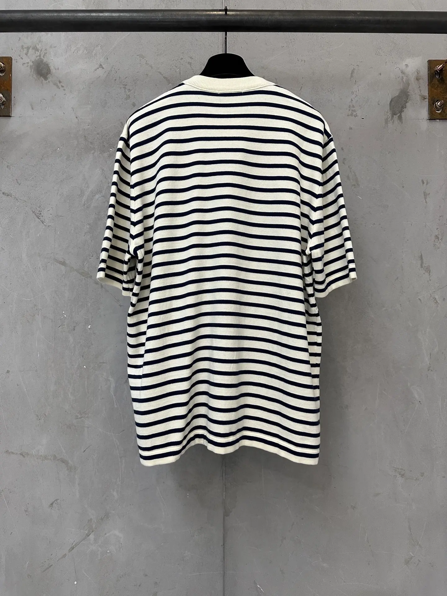 Striped Wool-Blend Knit T-Shirt D22011614 — view 2