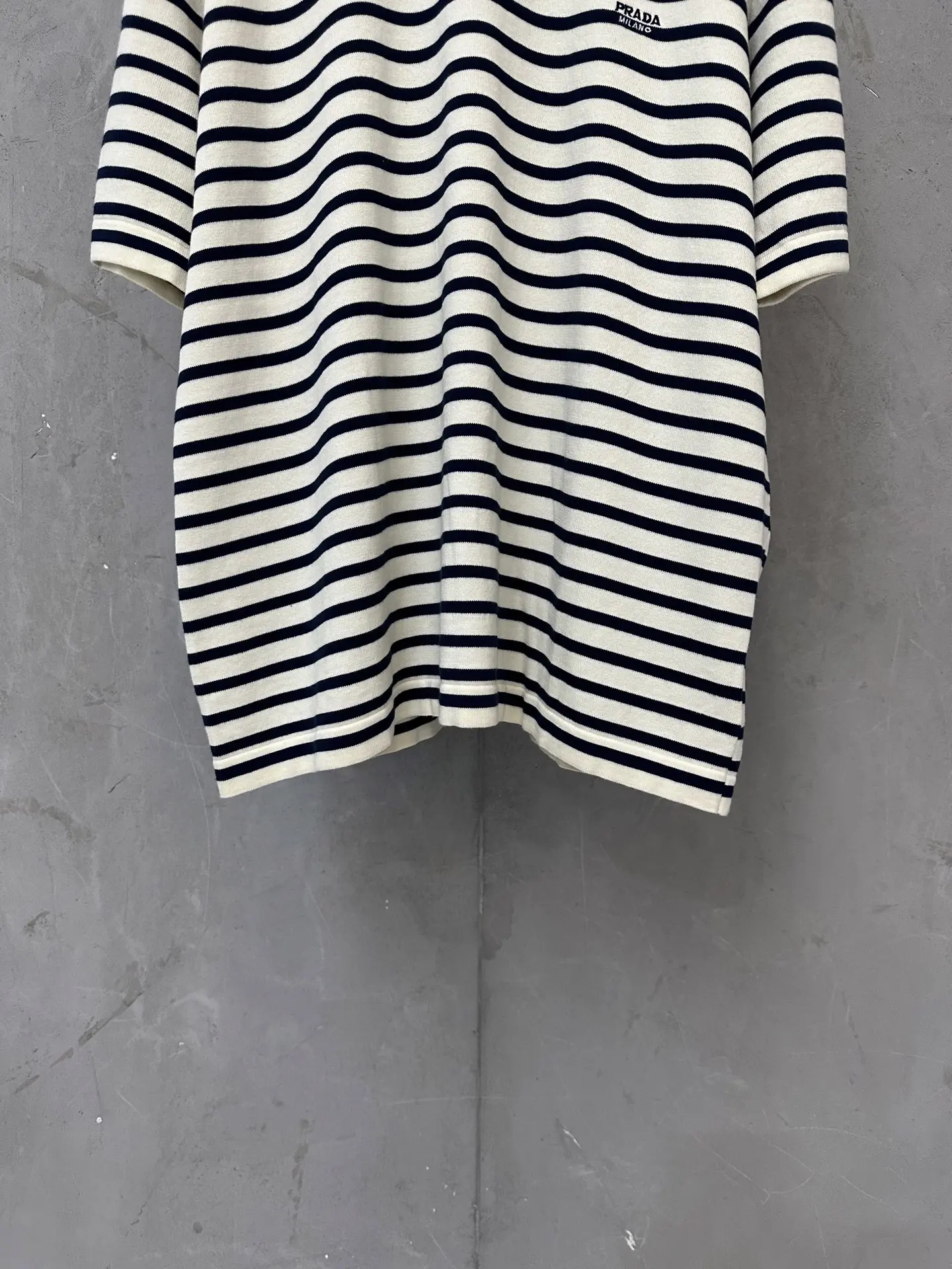 Striped Wool-Blend Knit T-Shirt D22011614 — view 4