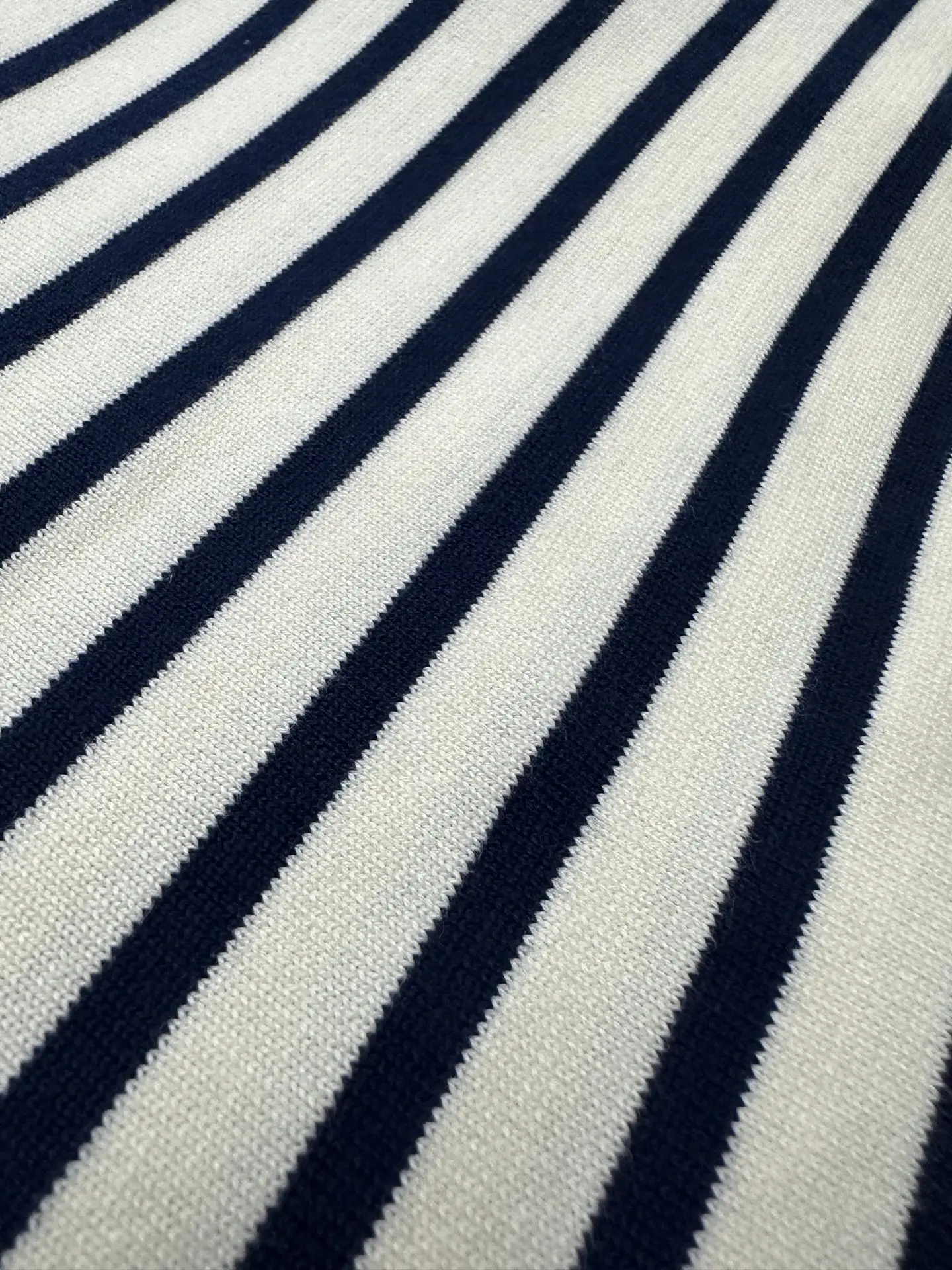 Striped Wool-Blend Knit T-Shirt D22011614 — view 8