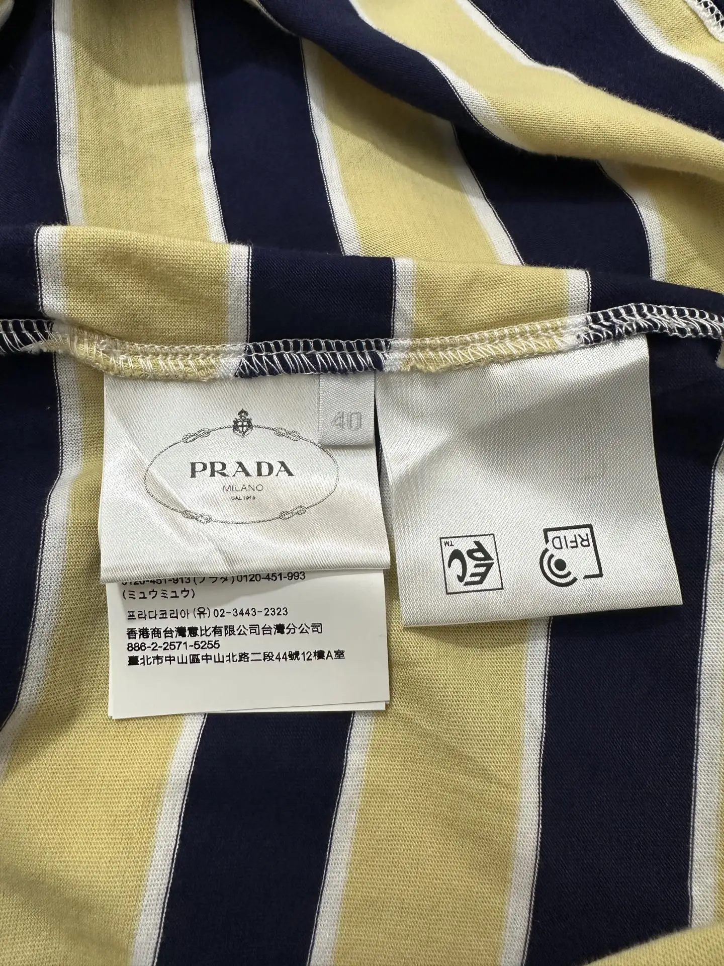 Bayadere Striped Cotton T-Shirt D22020224 — view 9