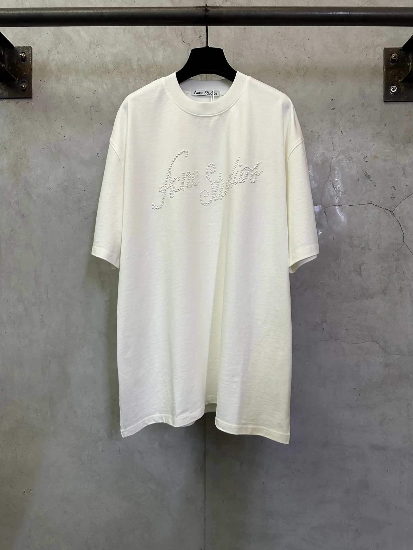 Pearl-Embellished Logo Heavyweight T-Shirt D22512782