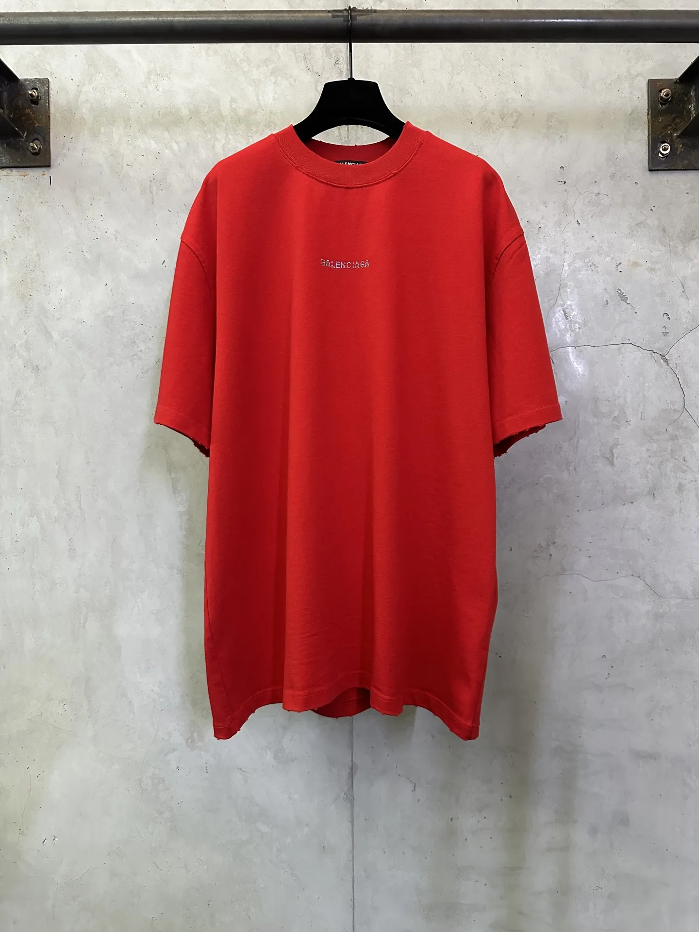 Rhinestone Logo Heavyweight Cotton T-Shirt D22515710