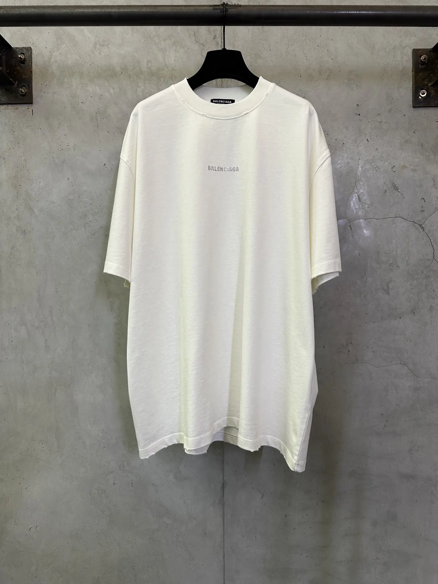 Logo Rhinestone Heavyweight Cotton T-Shirt D22515709