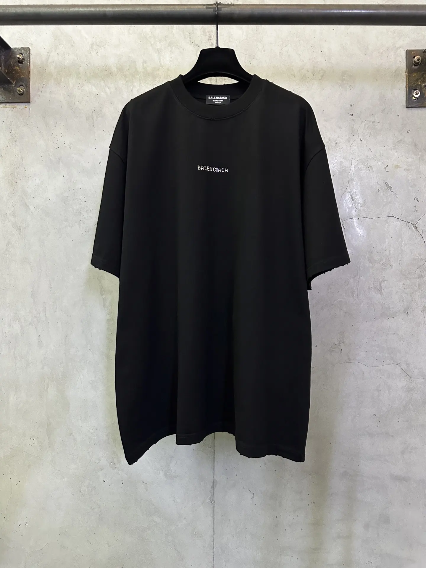 Rhinestone Logo Heavyweight Cotton T-Shirt D22515708